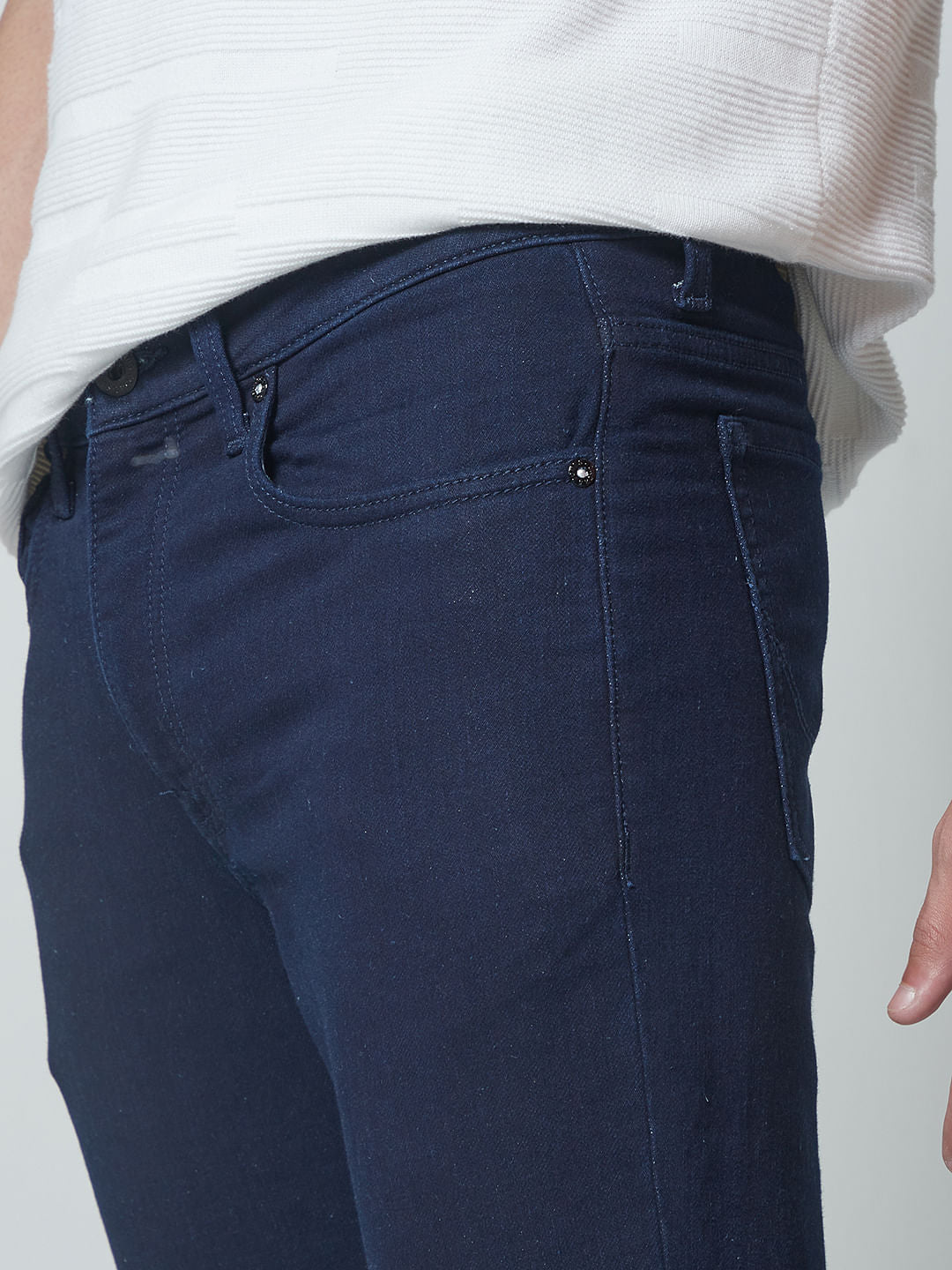 Blue Low Rise Slim Jeans