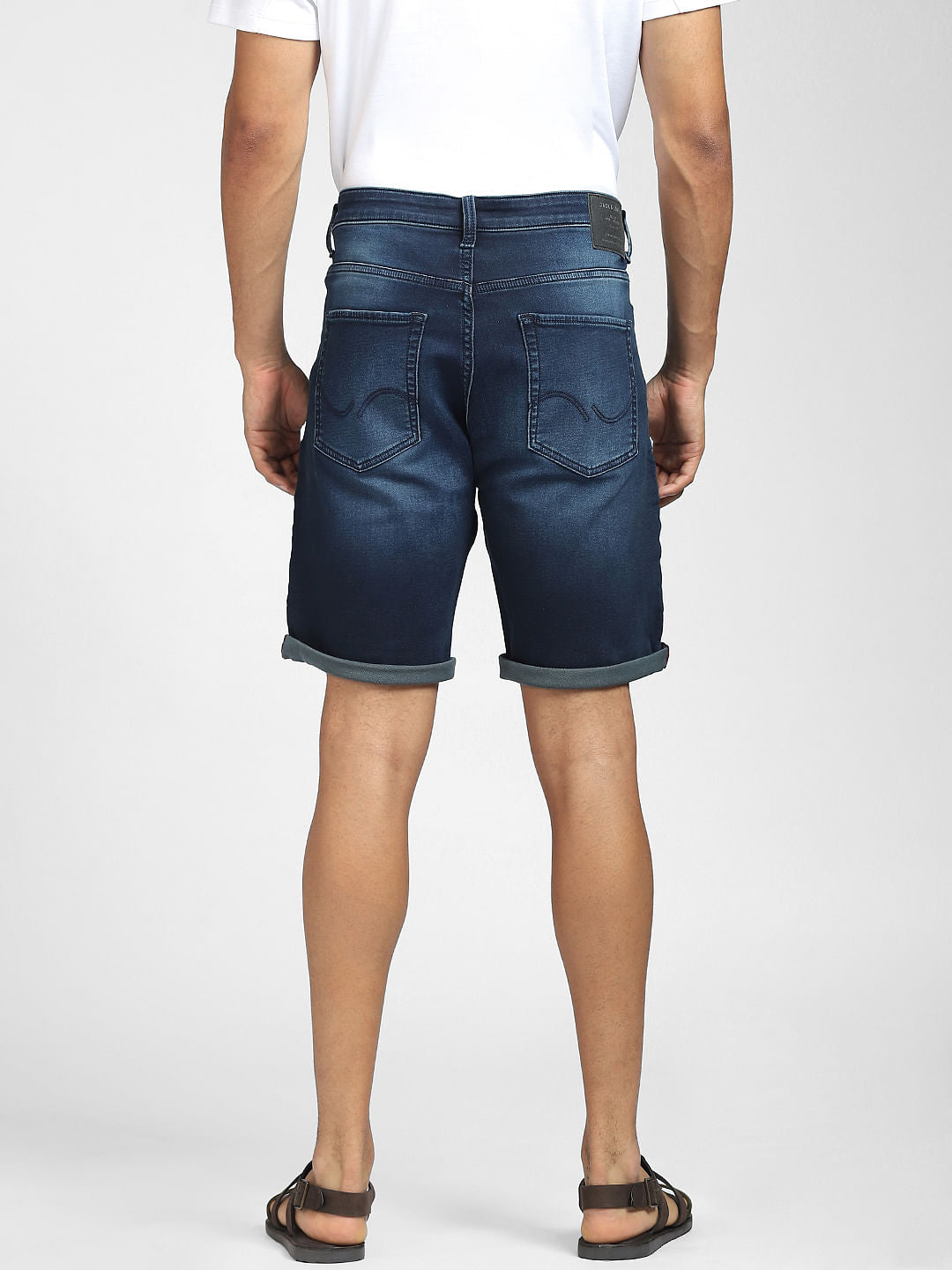 Blue Low Rise Denim Shorts