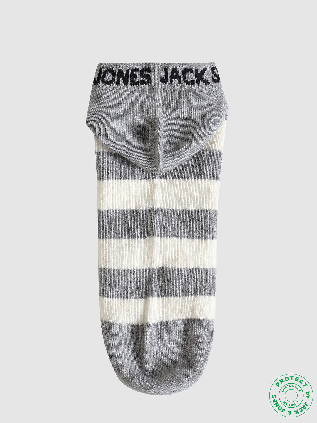 Pack of 2 Striped Ankle Socks - Blue & Grey