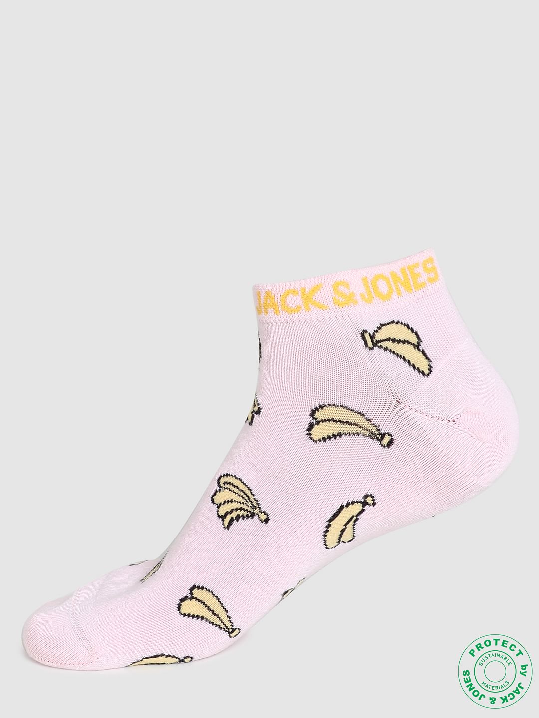 Pack of 2 Fruit Printed Socks - Blue & Pink