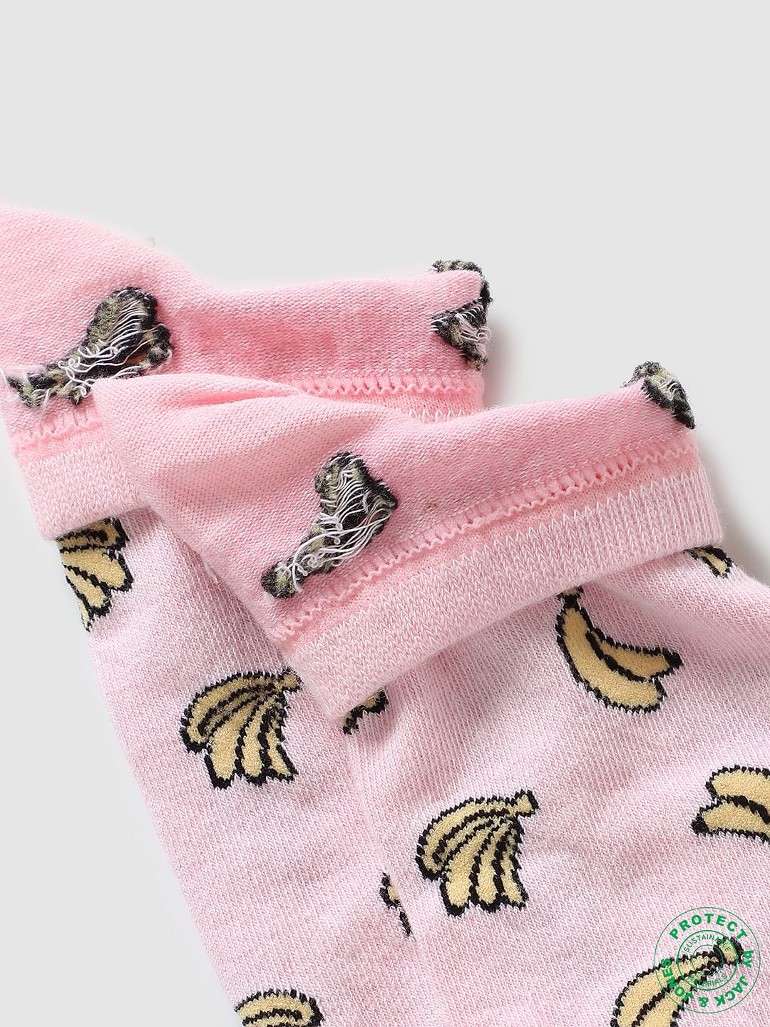 Pack of 2 Fruit Printed Socks - Blue & Pink