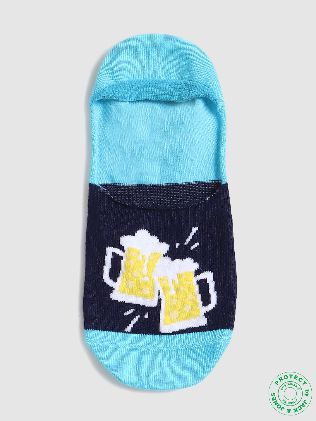 Blue Graphic Print Footies