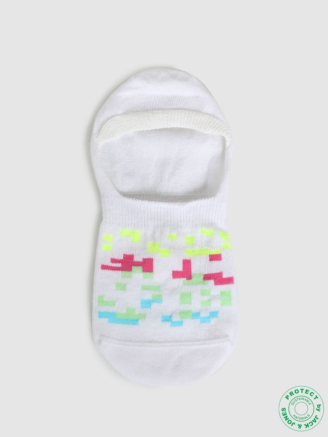 White Printed Footies