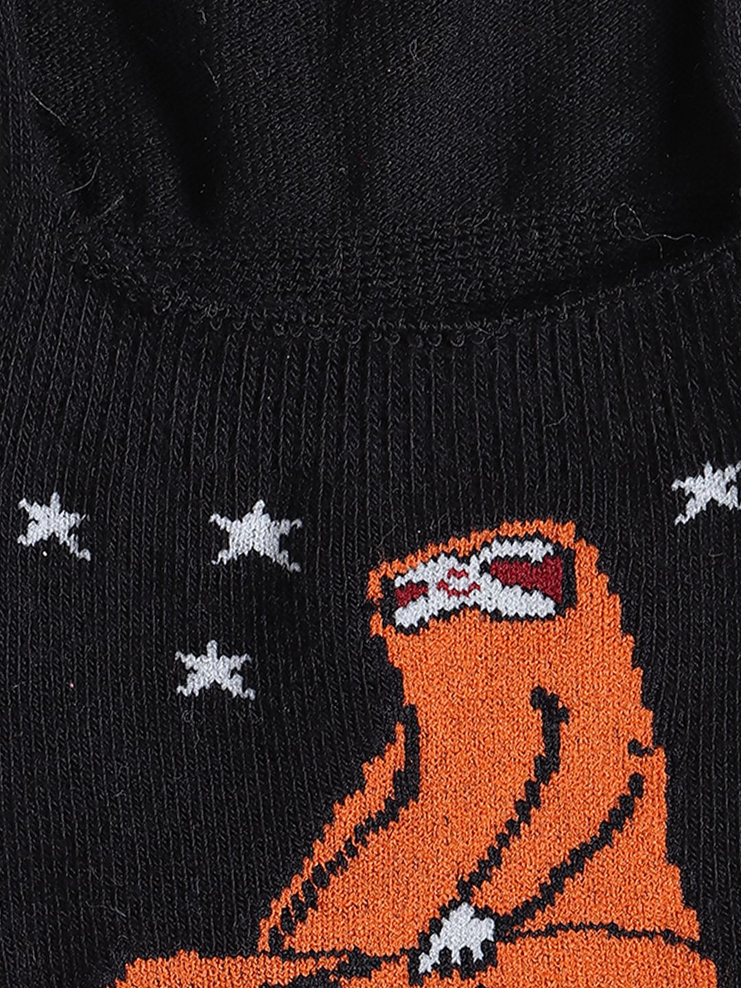 Black Slogan Print Footies