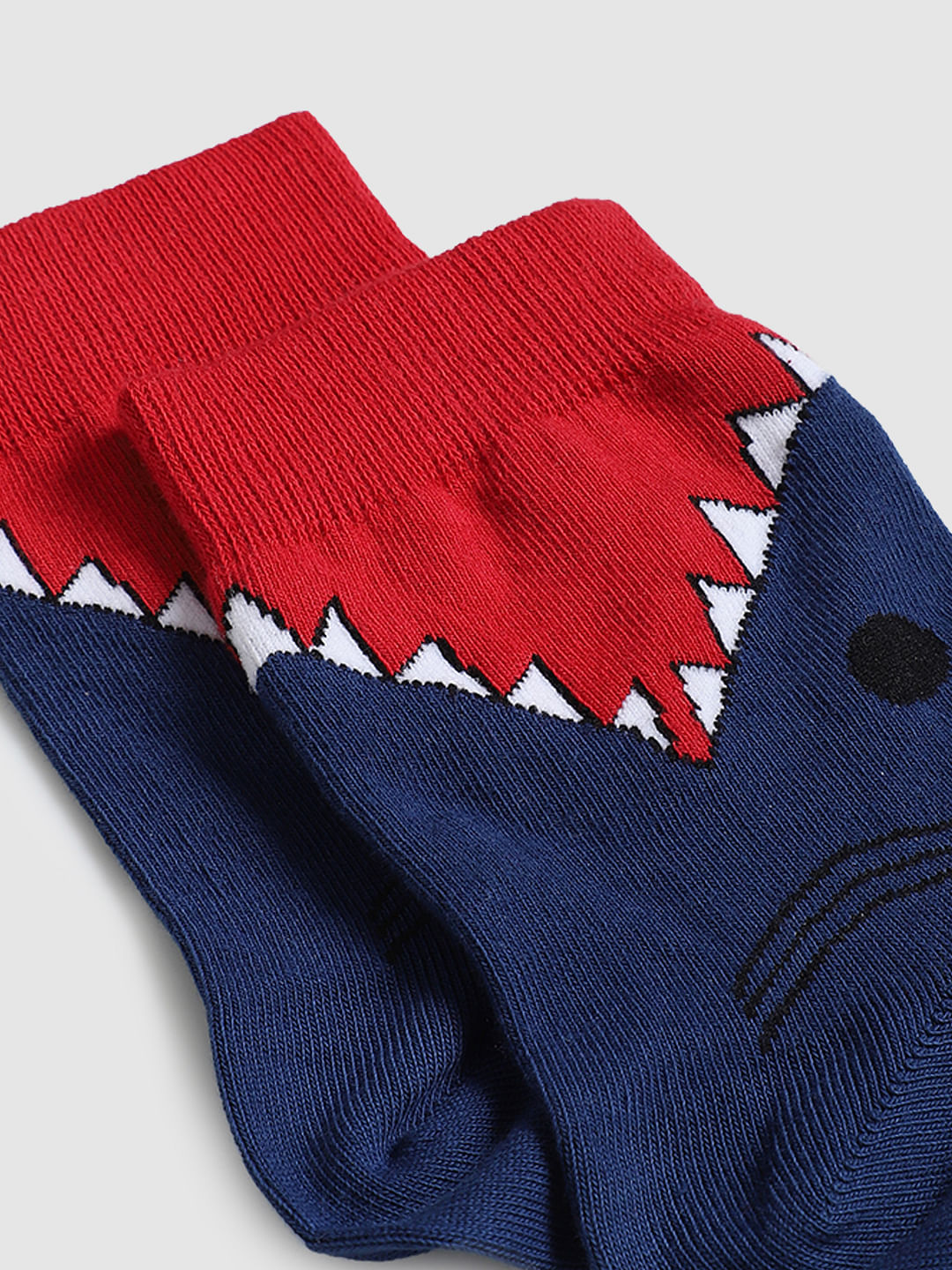 Blue Graphic Print Socks