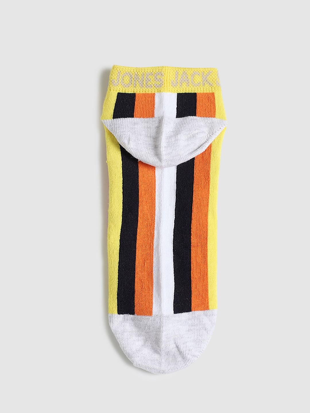 Multi-coloured Striped Ankle Socks