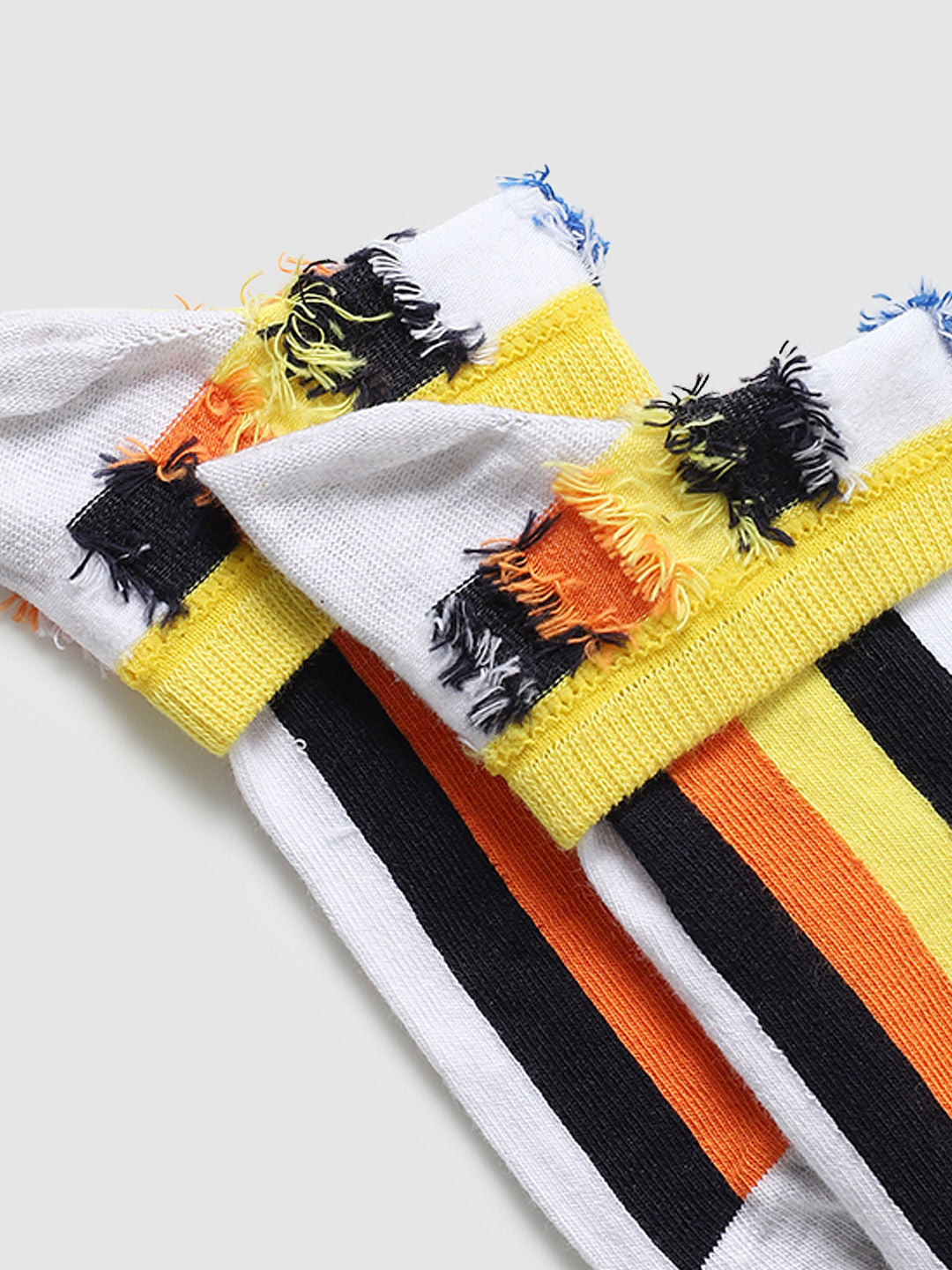 Multi-coloured Striped Ankle Socks