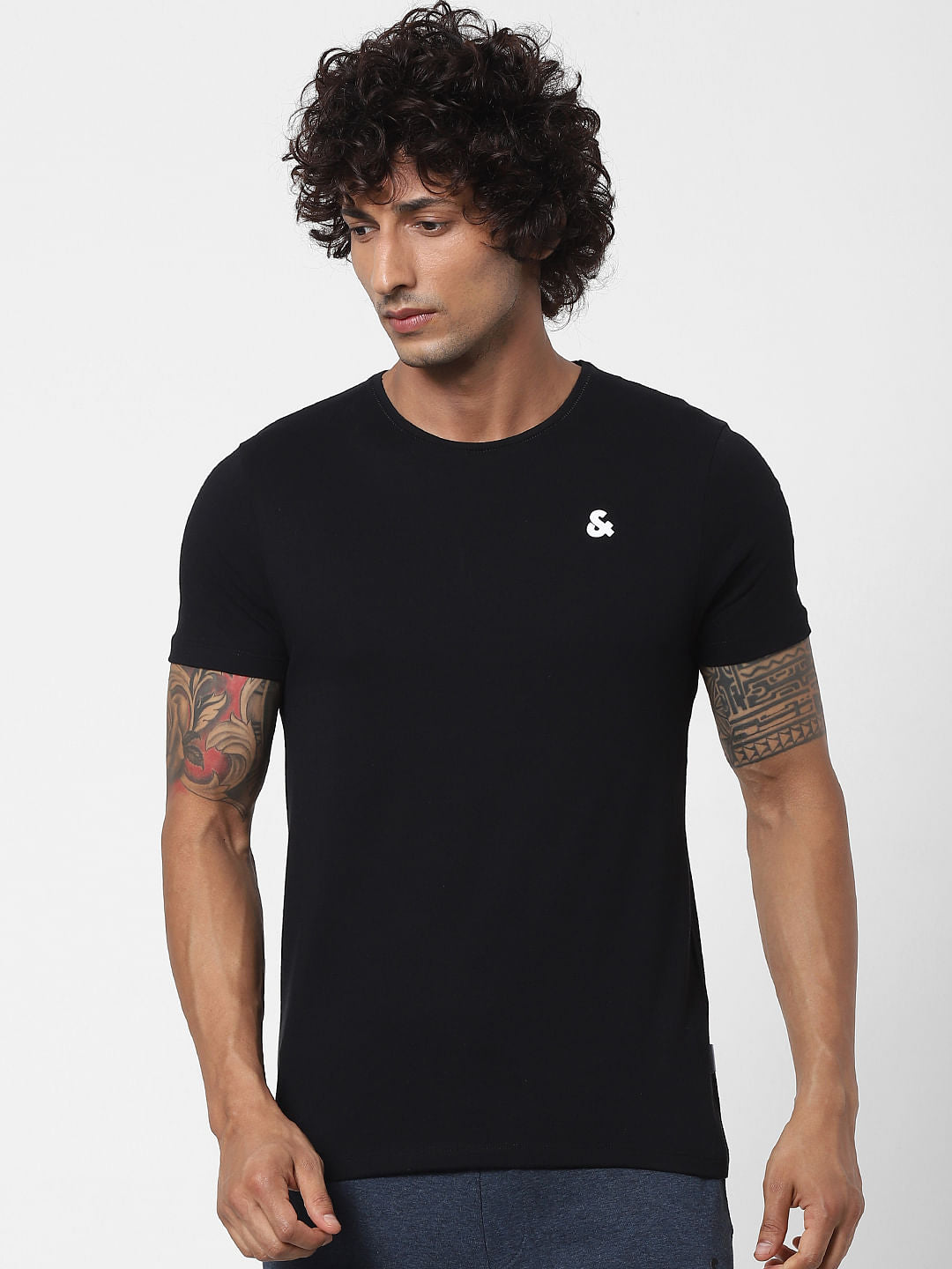 Pink & Black Crew Neck Tshirts - Pack of 2