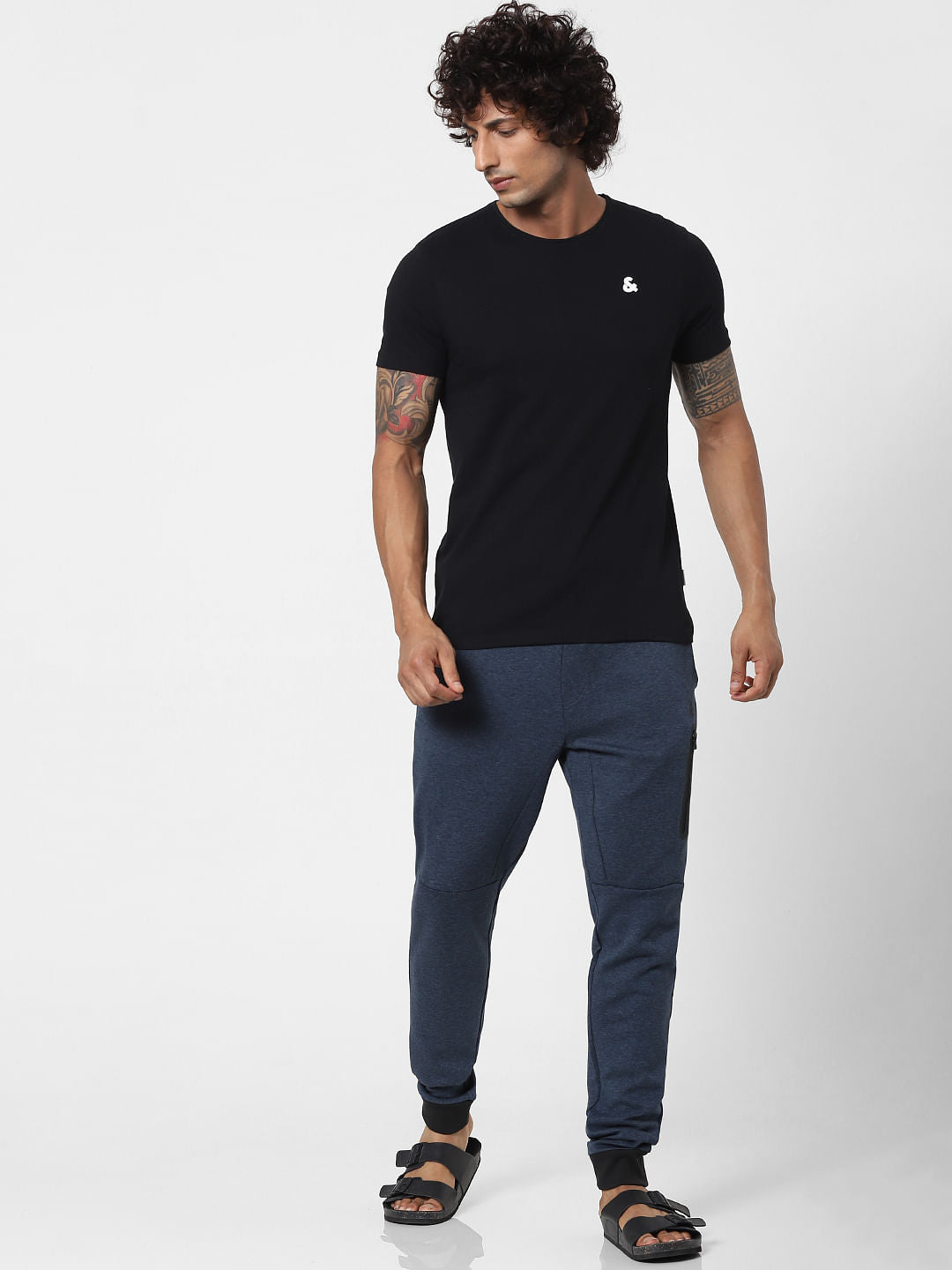 Pink & Black Crew Neck Tshirts - Pack of 2