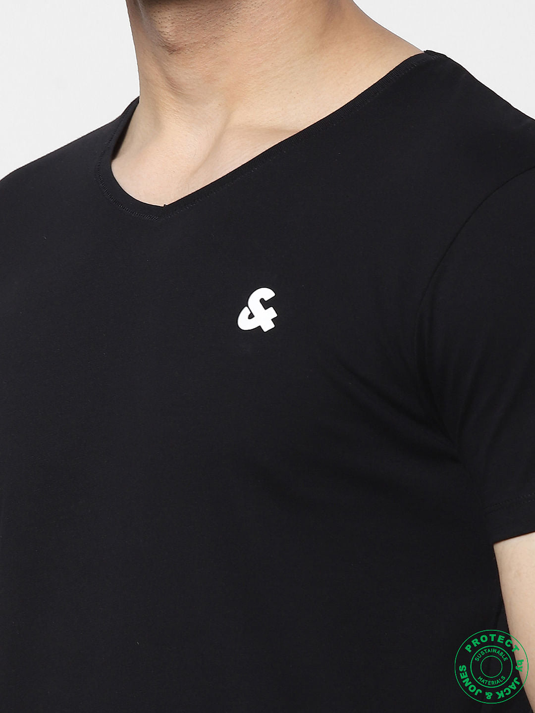 Purple & Black V Neck T-shirts - Pack of 2