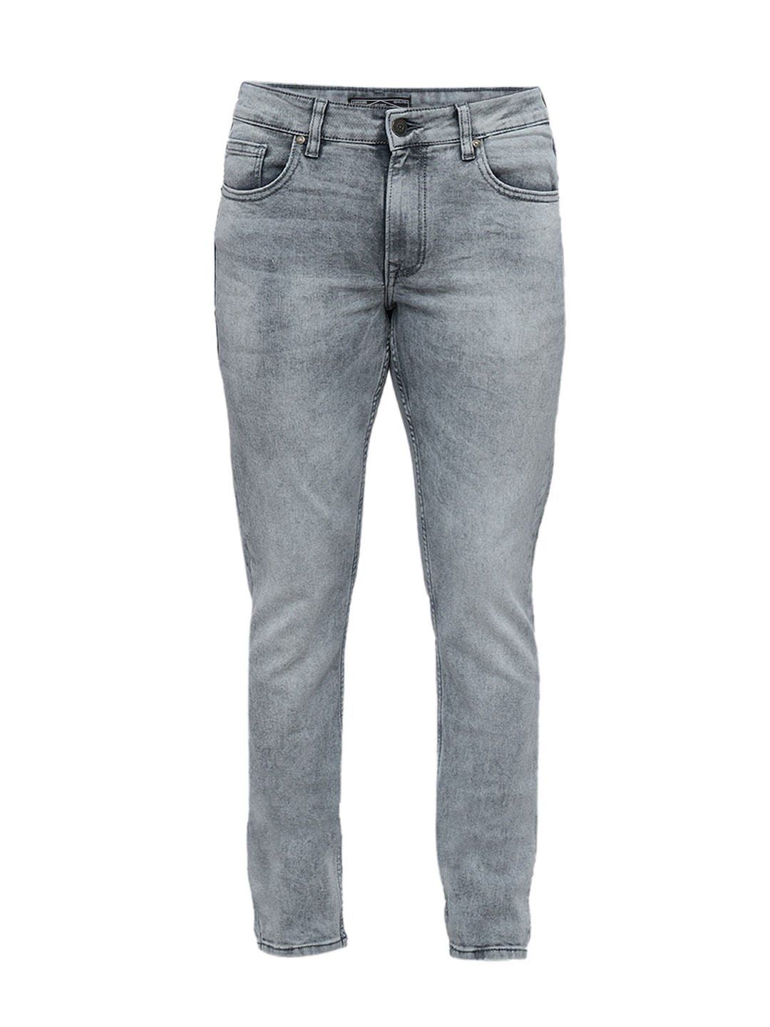 PRODUKT by JACK&JONES Light Grey Mid Rise Washed Slim Fit Jeans