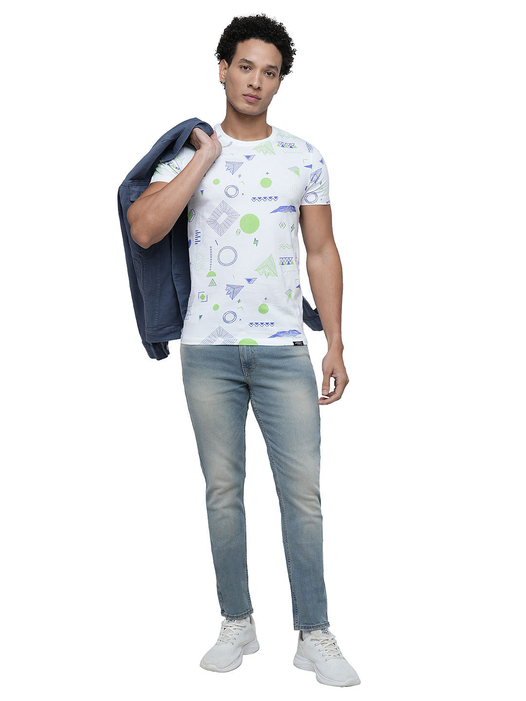 PRODUKT by JACK&JONES Light Blue Mid Rise Washed Slim Fit Jeans