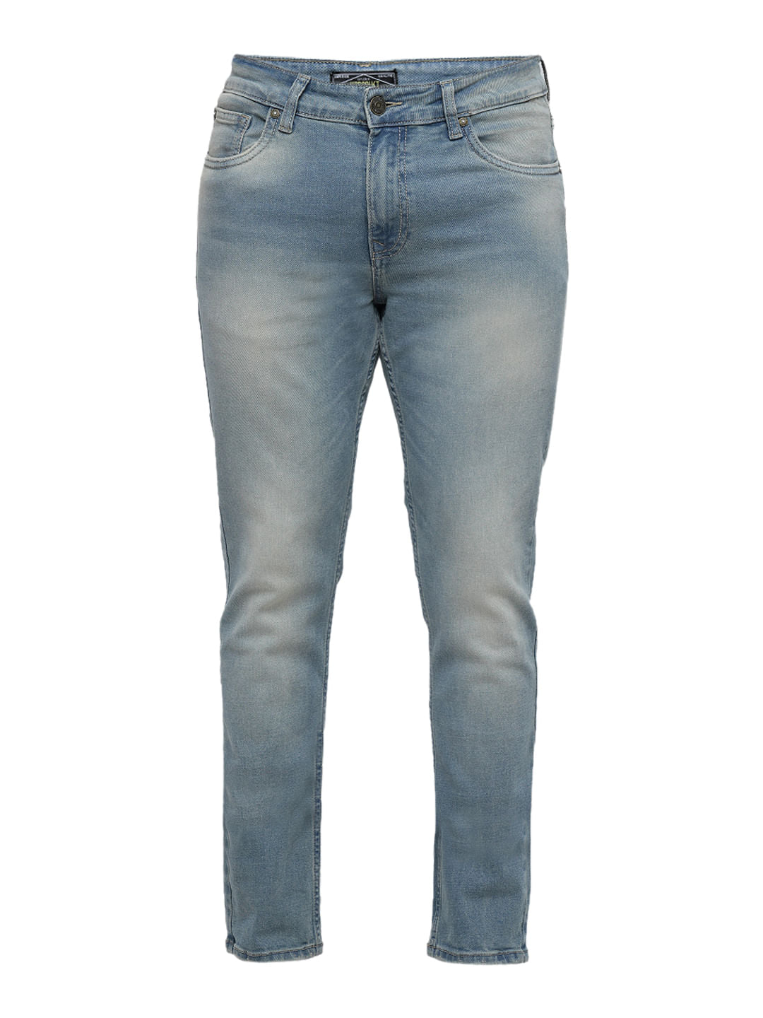 PRODUKT by JACK&JONES Light Blue Mid Rise Washed Slim Fit Jeans