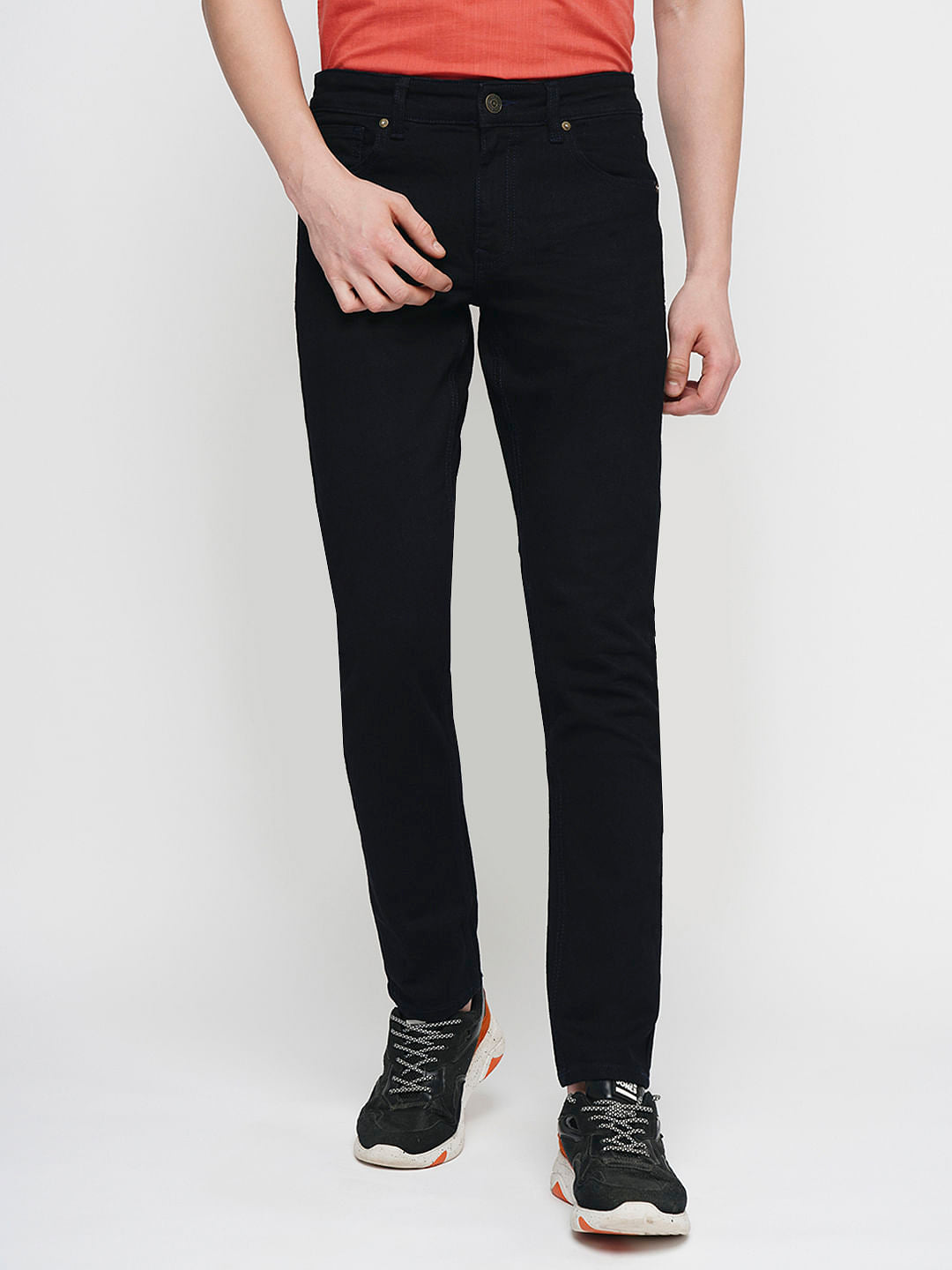PRODUKT by JACK&JONES Dark Blue Mid Rise Slim Fit Jeans