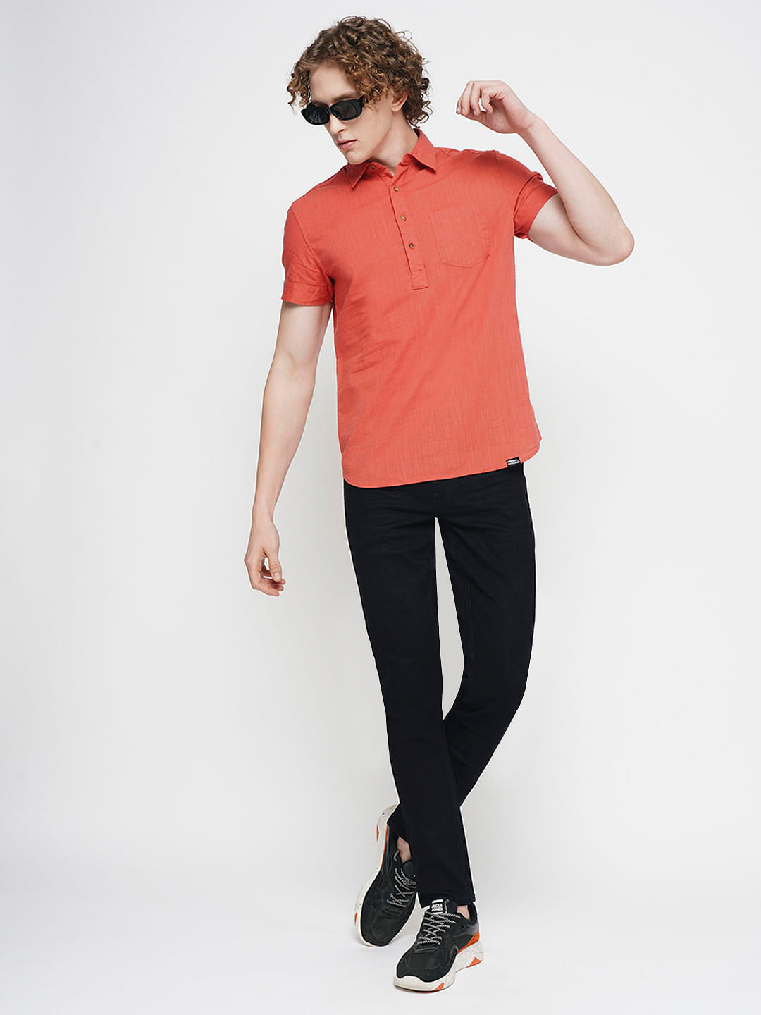 PRODUKT by JACK&JONES Dark Blue Mid Rise Slim Fit Jeans
