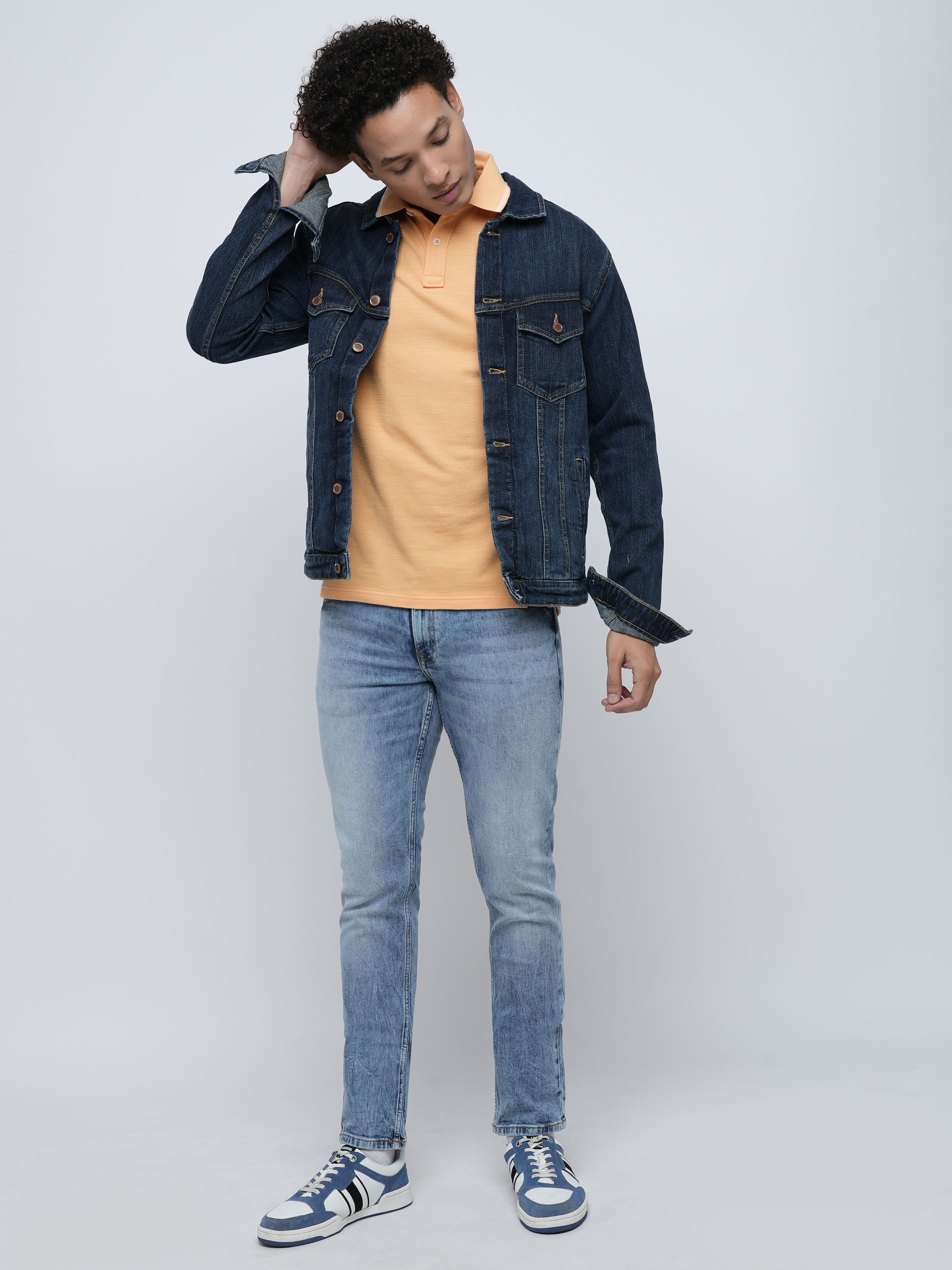 PRODUKT by JACK&JONES Light Blue Mid Rise Washed Slim Fit Jeans
