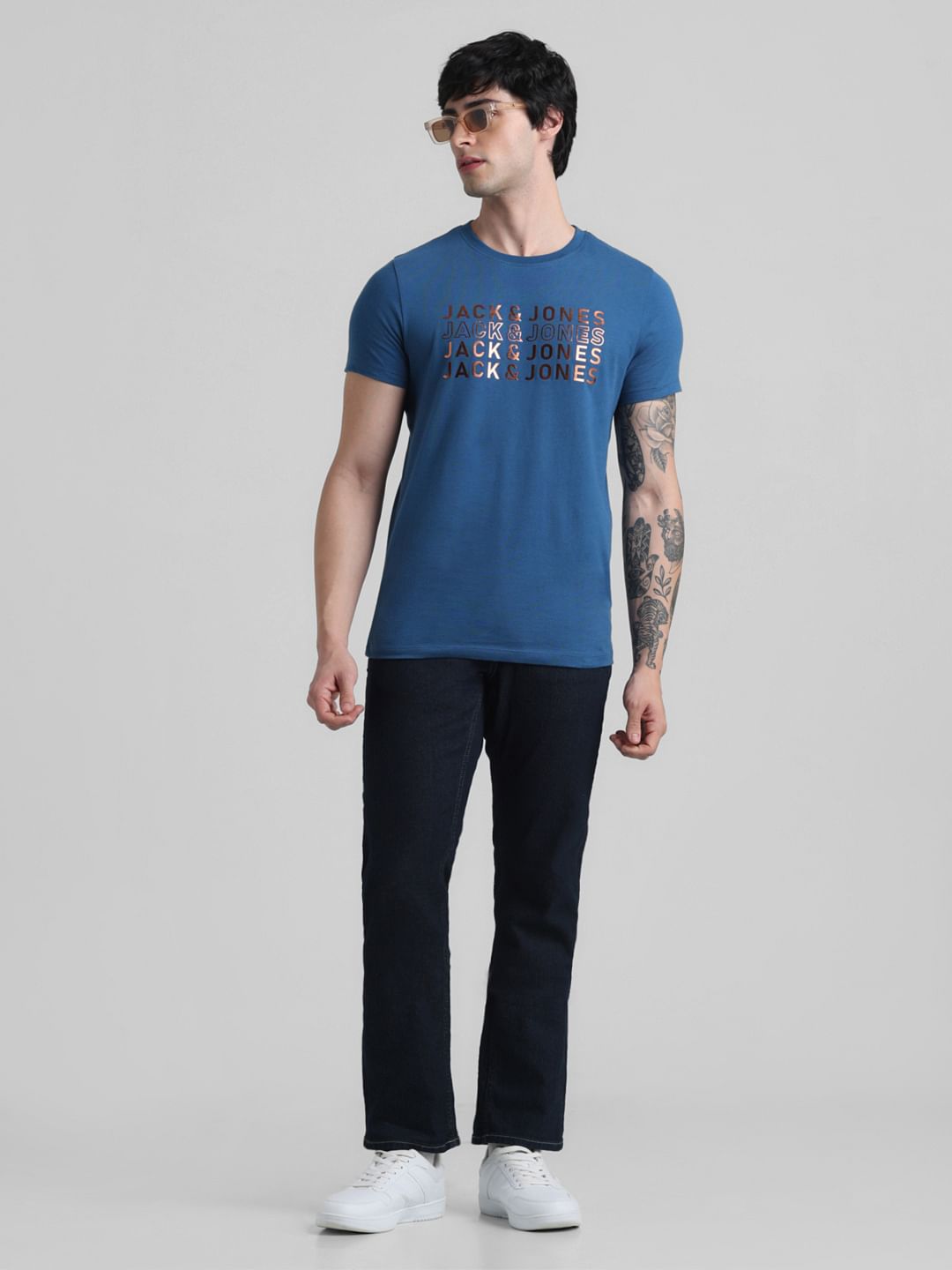 Dark Blue Low Rise Glenn Slim Fit Jeans