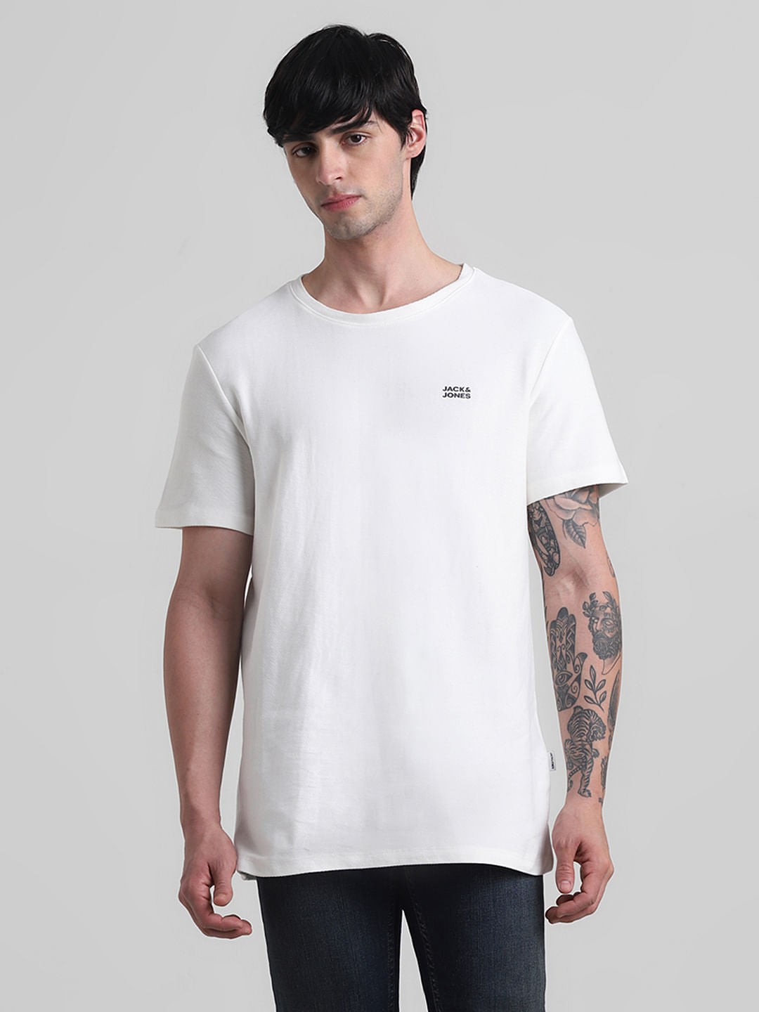 White Oversized Crew Neck T-shirt