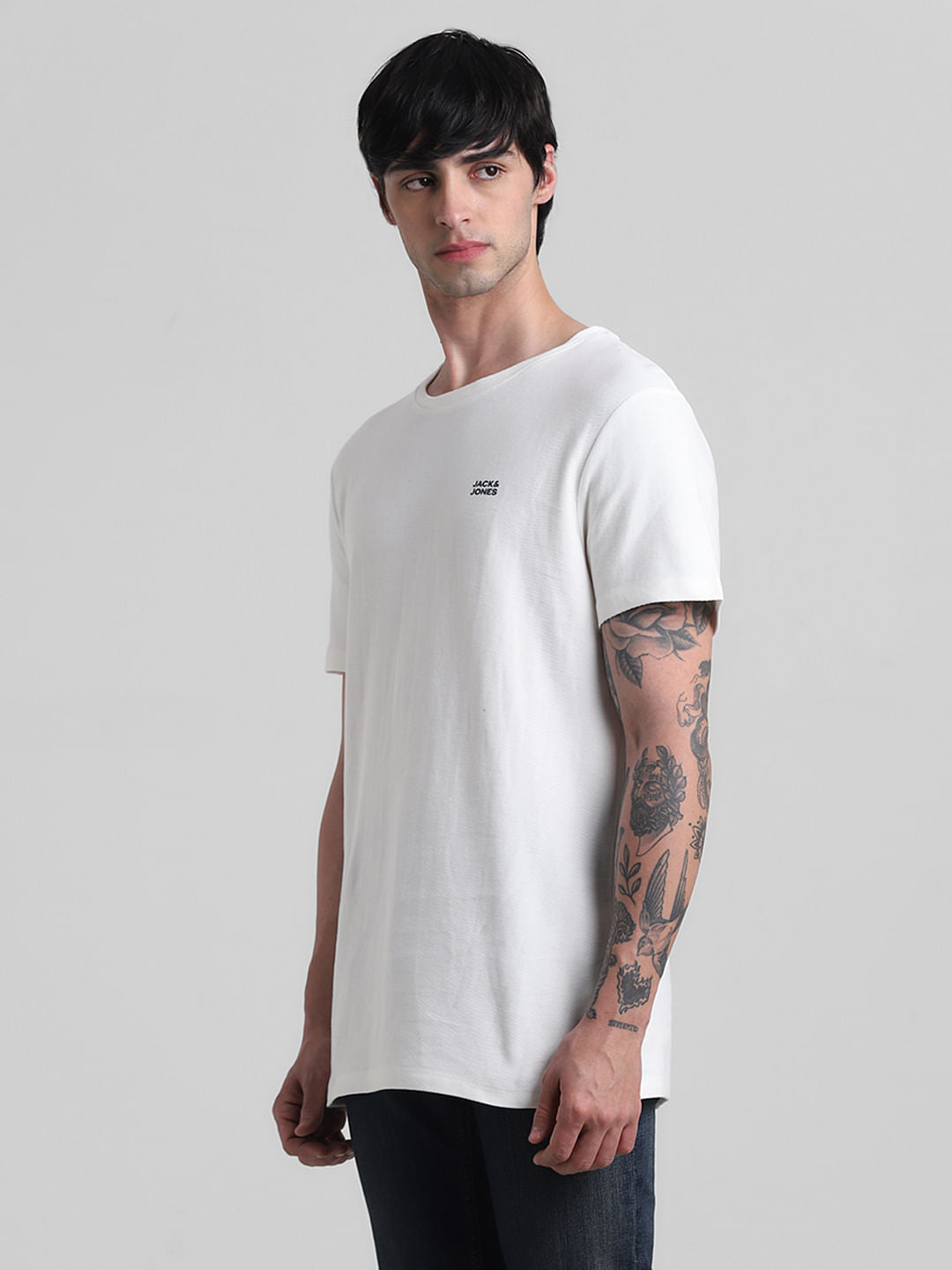 White Oversized Crew Neck T-shirt