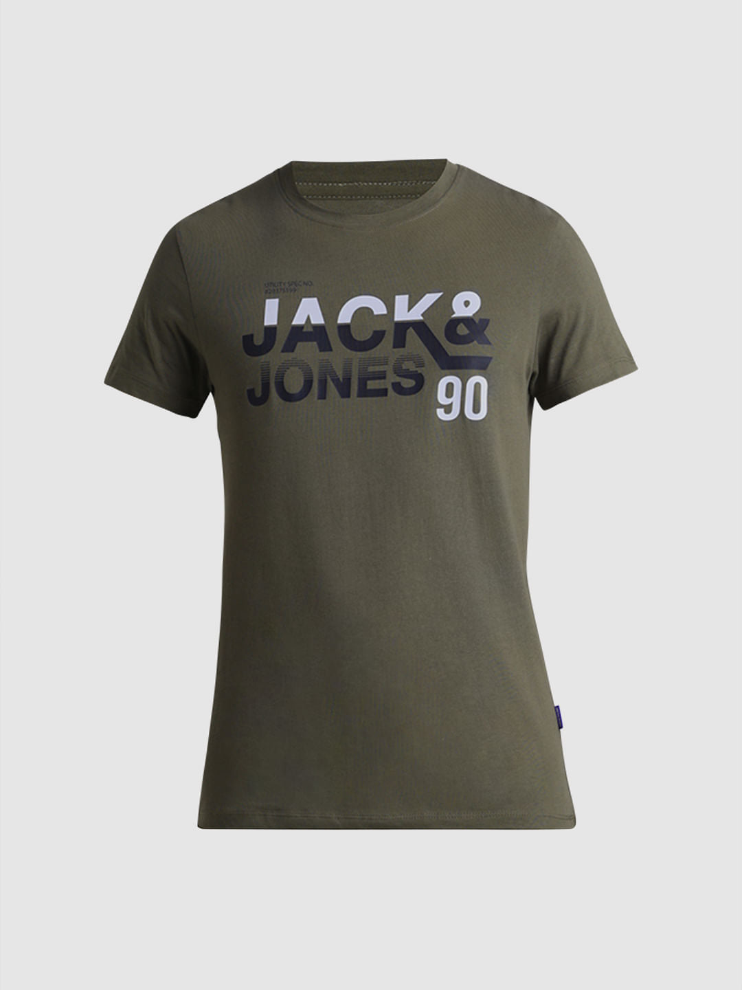 Green Logo Print Crew Neck T-shirt