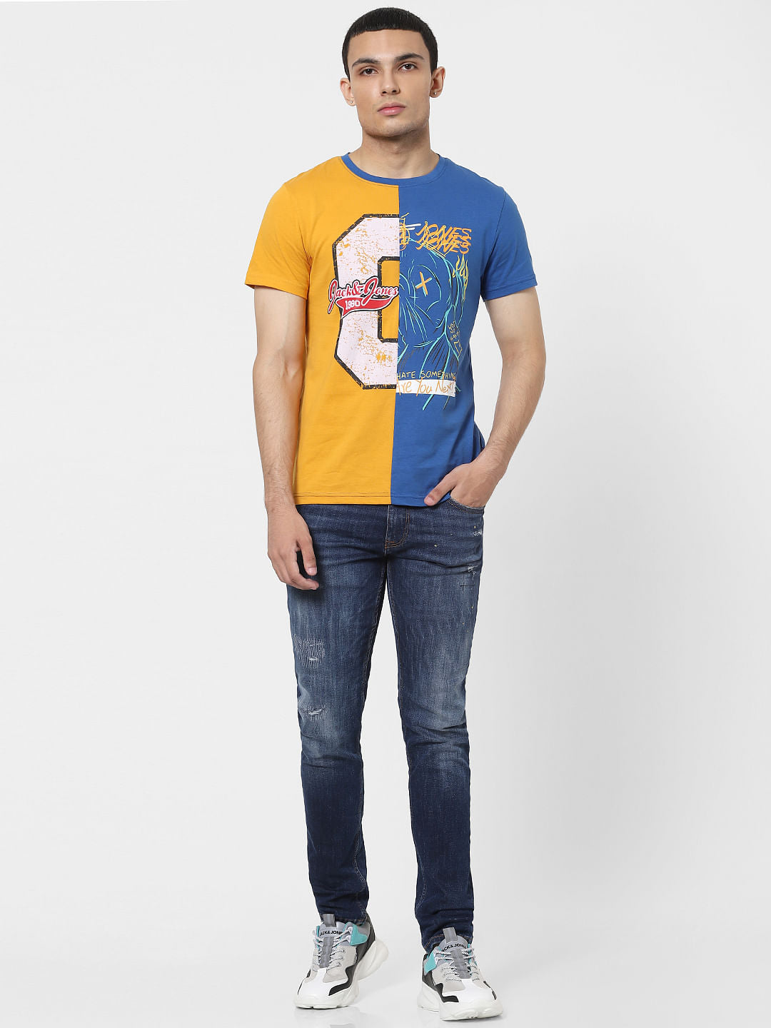 Yellow Graphic Print T-shirt