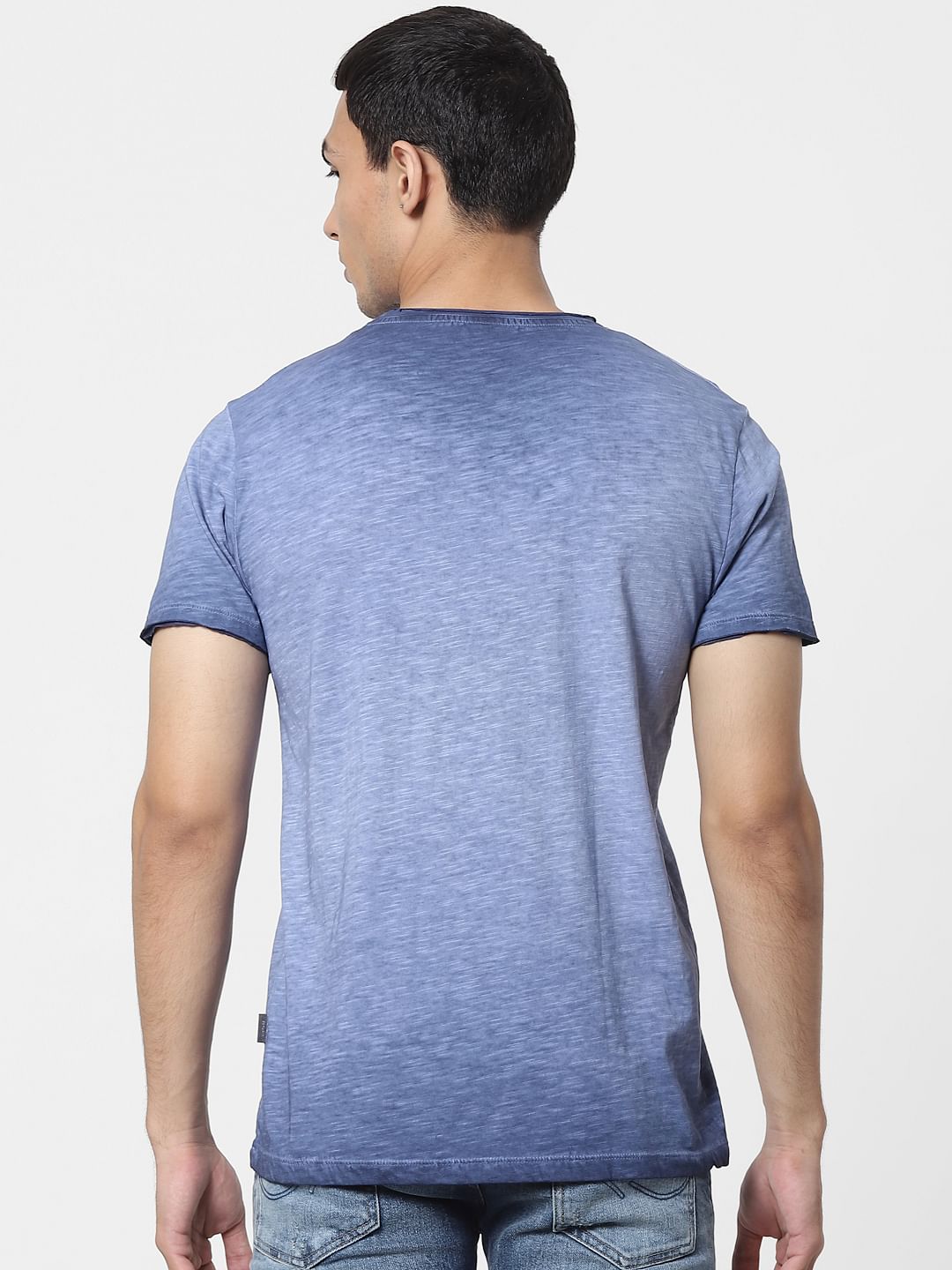 Blue Washed Crew Neck T-shirt