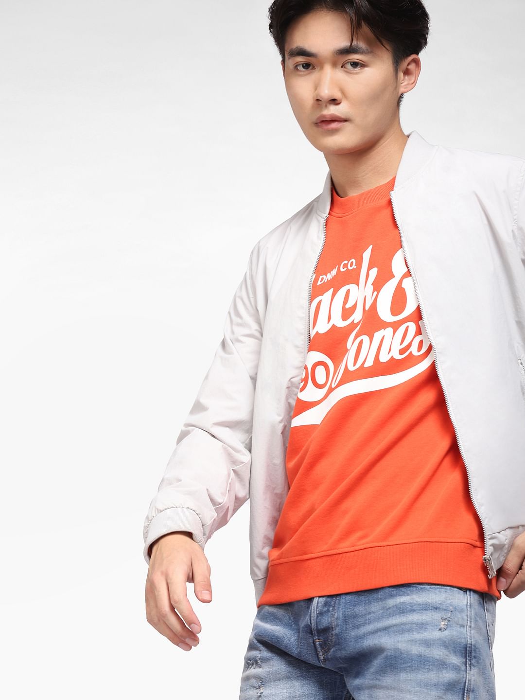 Red Logo Print Sweatshirt