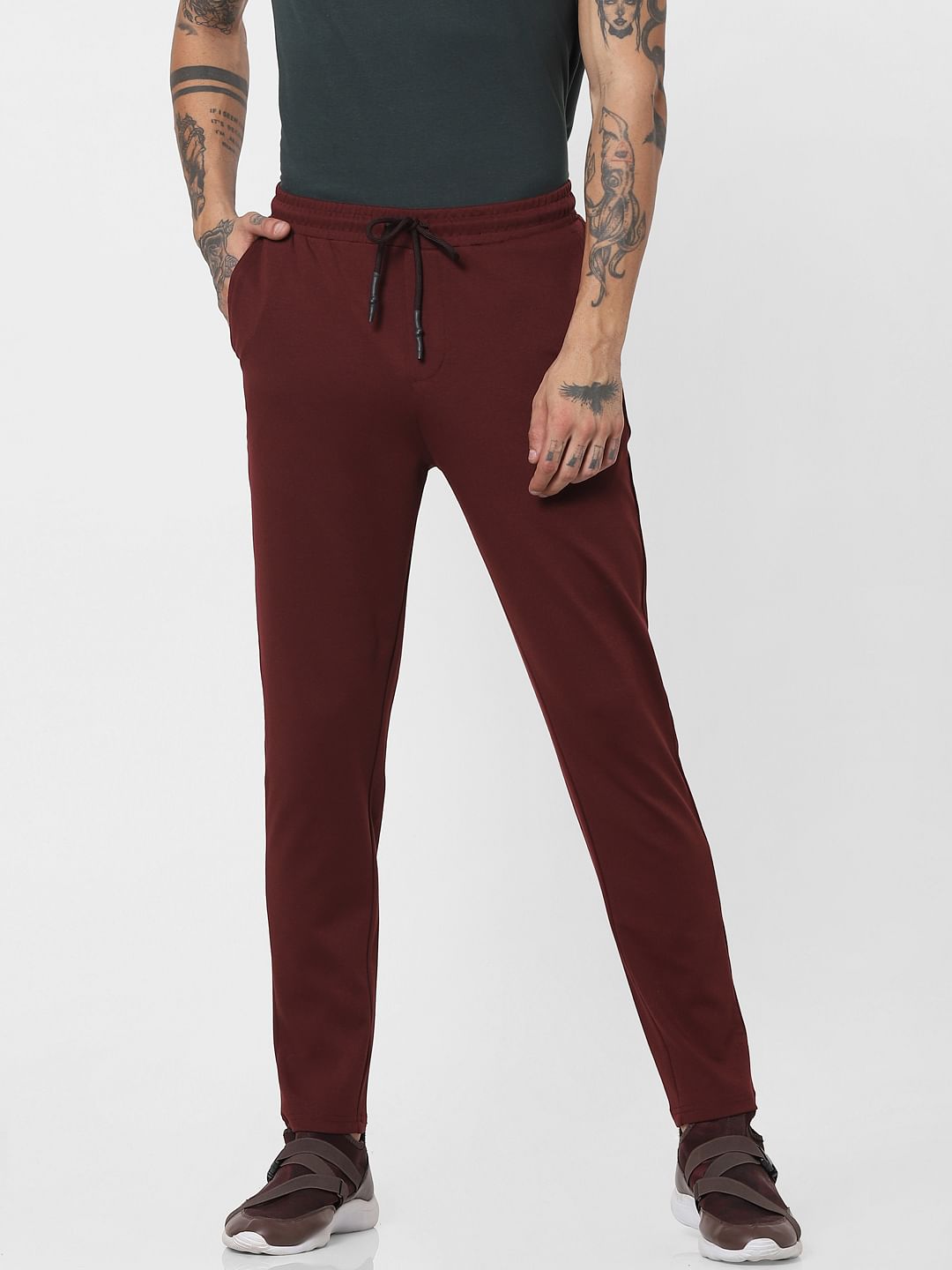 Red Mid Rise Sweatpants