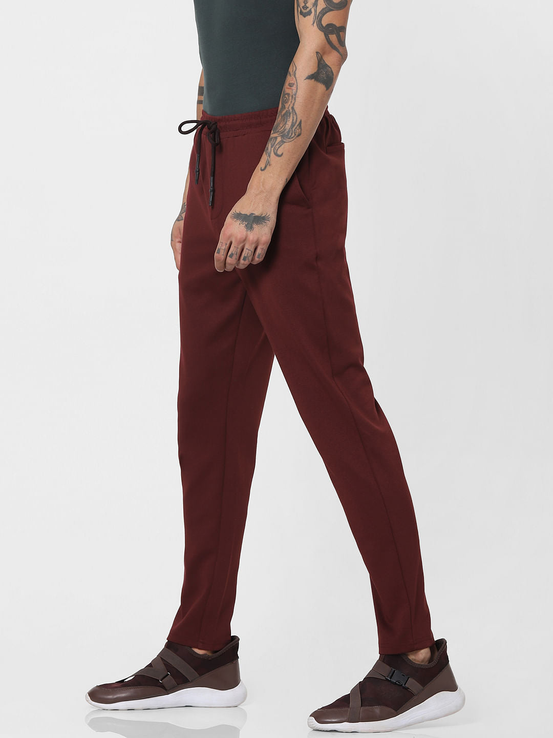 Red Mid Rise Sweatpants