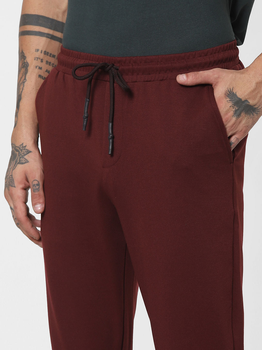 Red Mid Rise Sweatpants