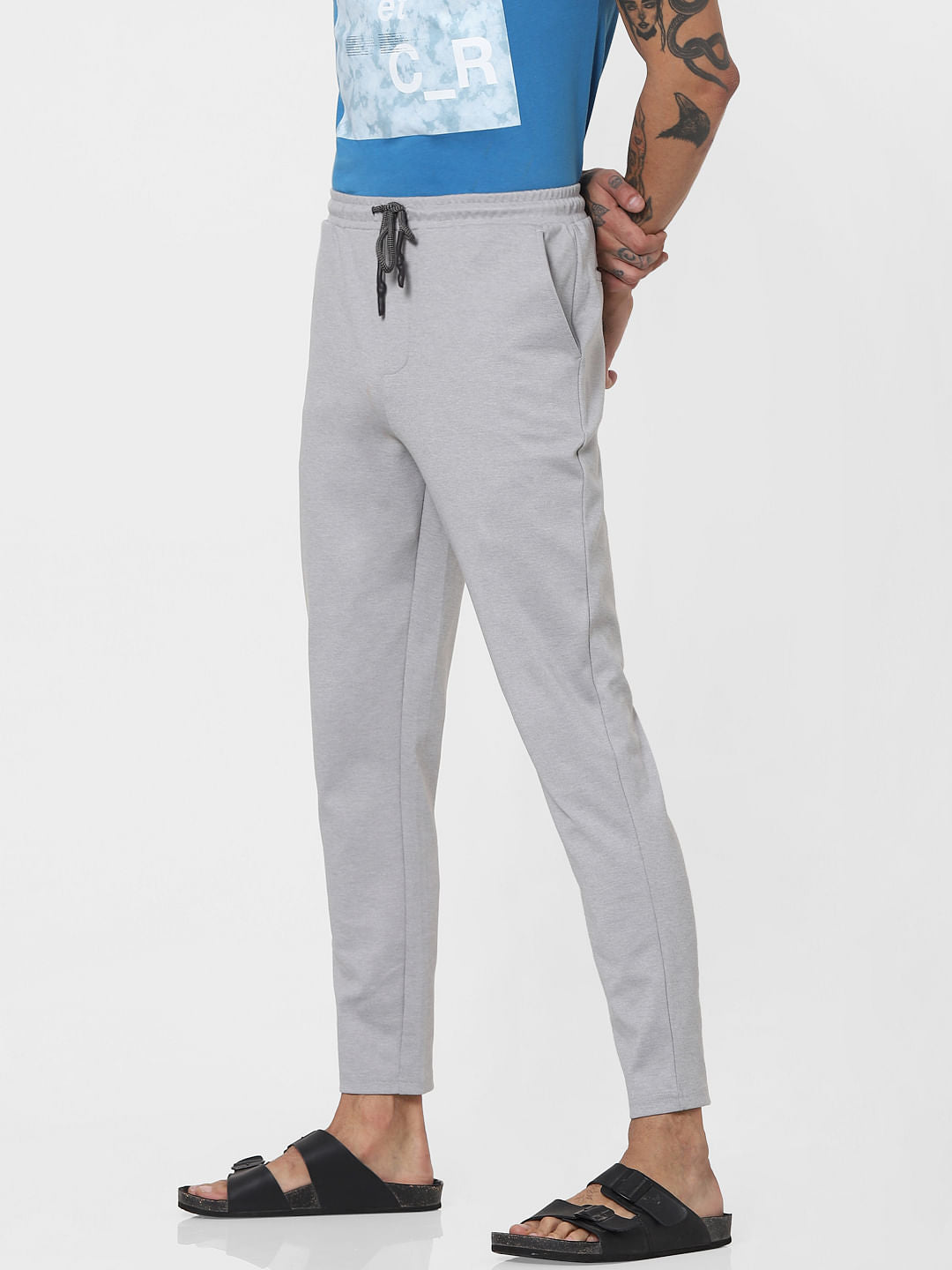 Light Grey Mid Rise Sweatpants