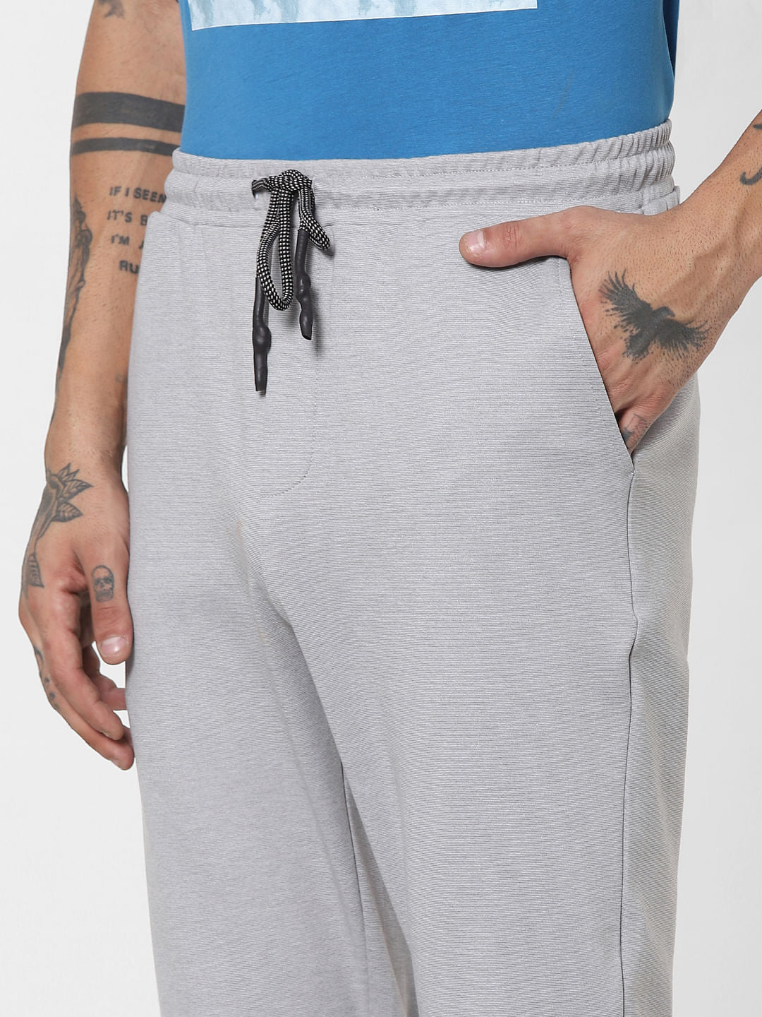 Light Grey Mid Rise Sweatpants