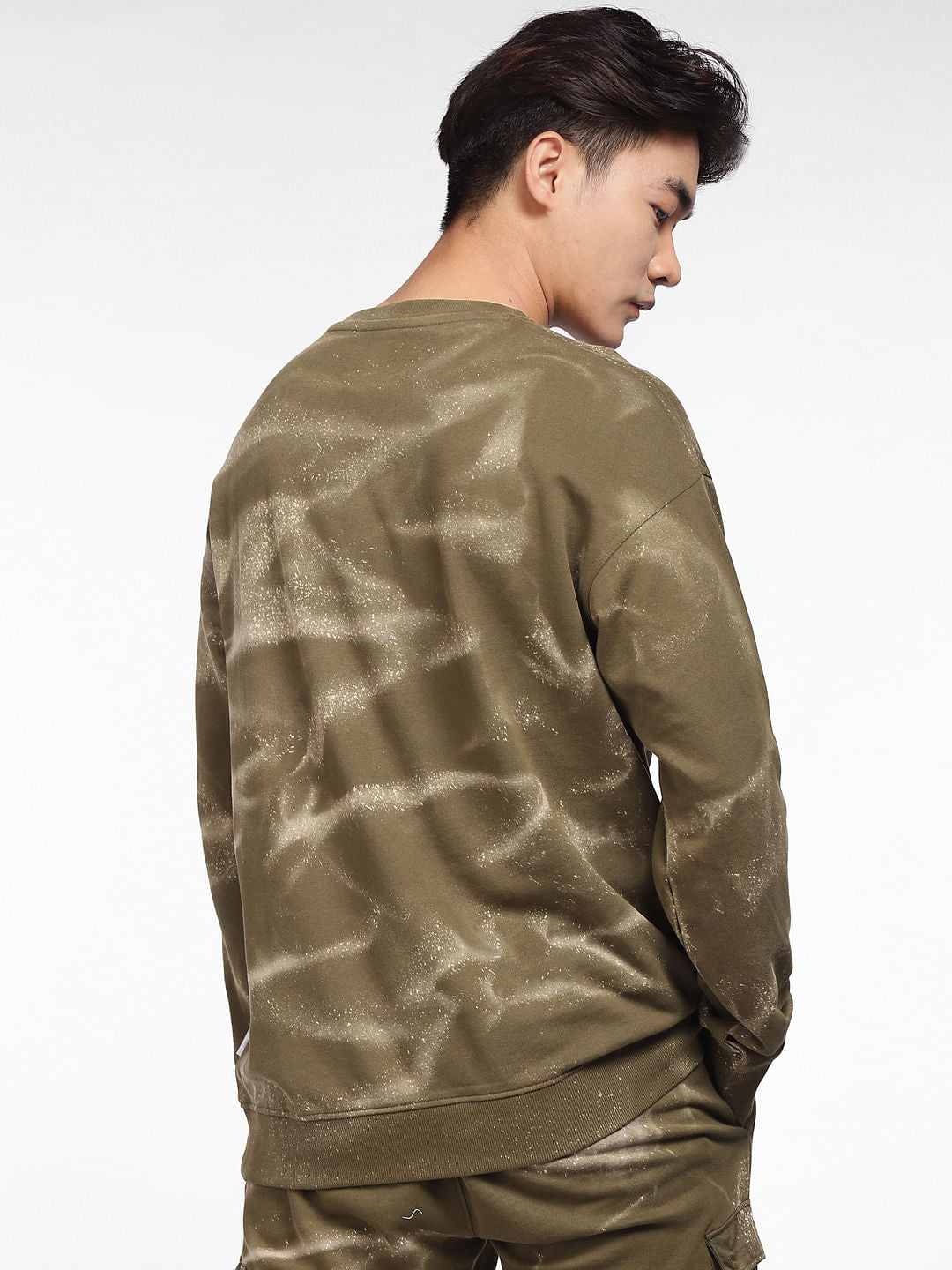 Green Printed Co-ord Sweatshirt