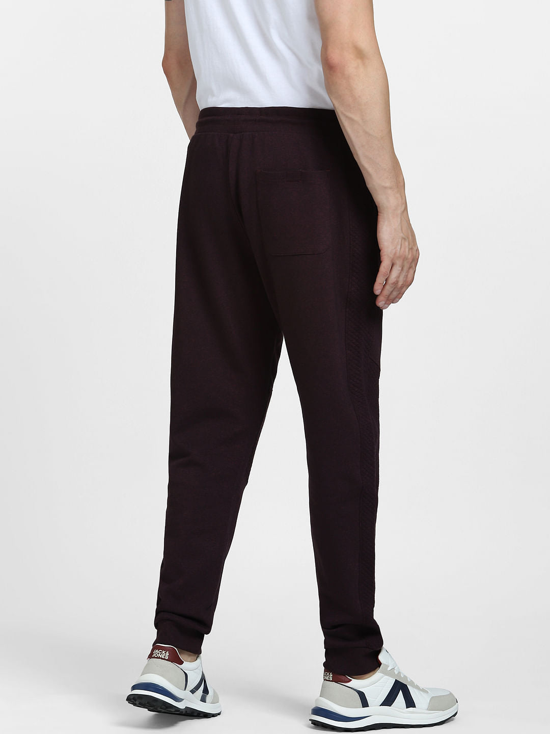 Burgundy Mid Rise Drawstring Co-ord Sweatpants
