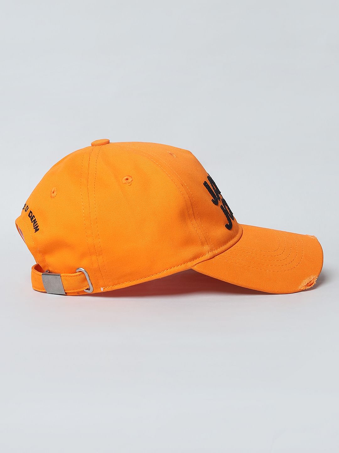 Boys Orange Logo Print Baseball Cap
