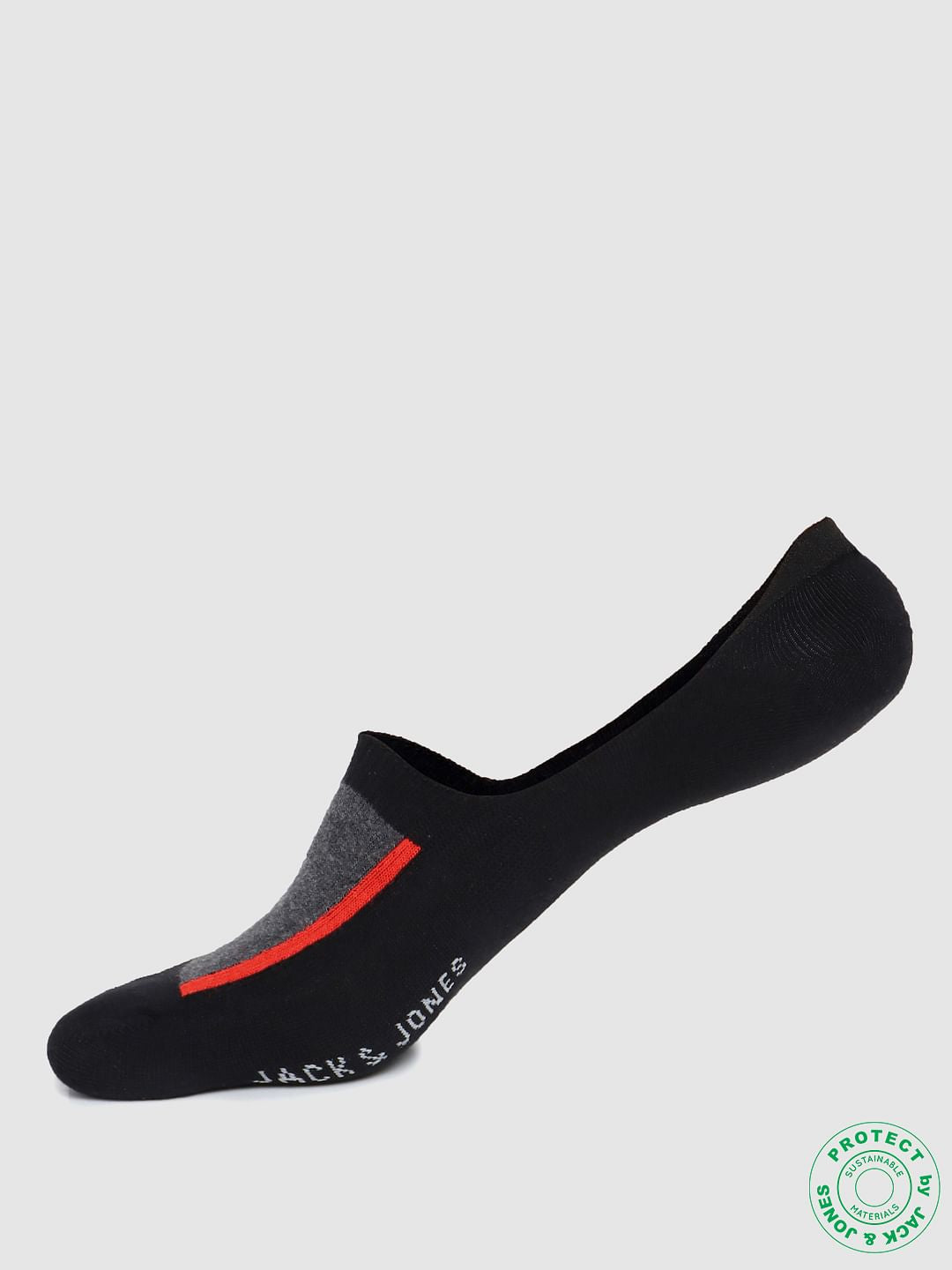 Black Colourblocked Footies