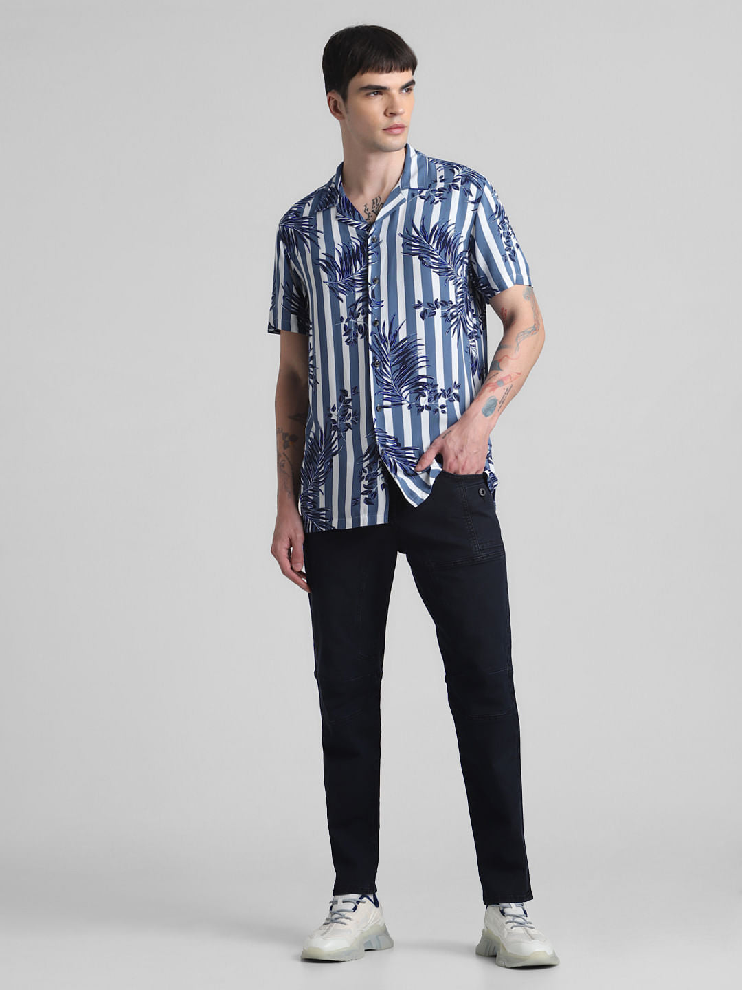 Blue Striped Resort Shirt