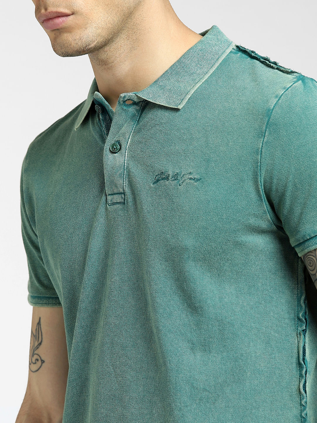 Green Polo Neck T-shirt