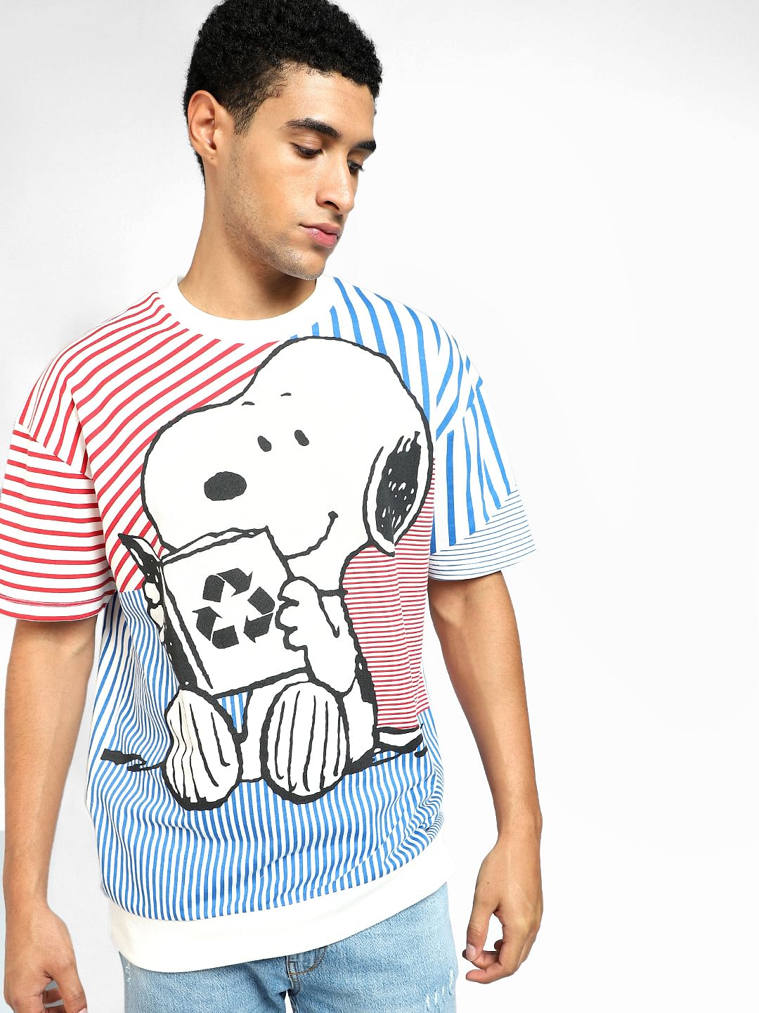 X PEANUTS White Graphic Print T-shirt