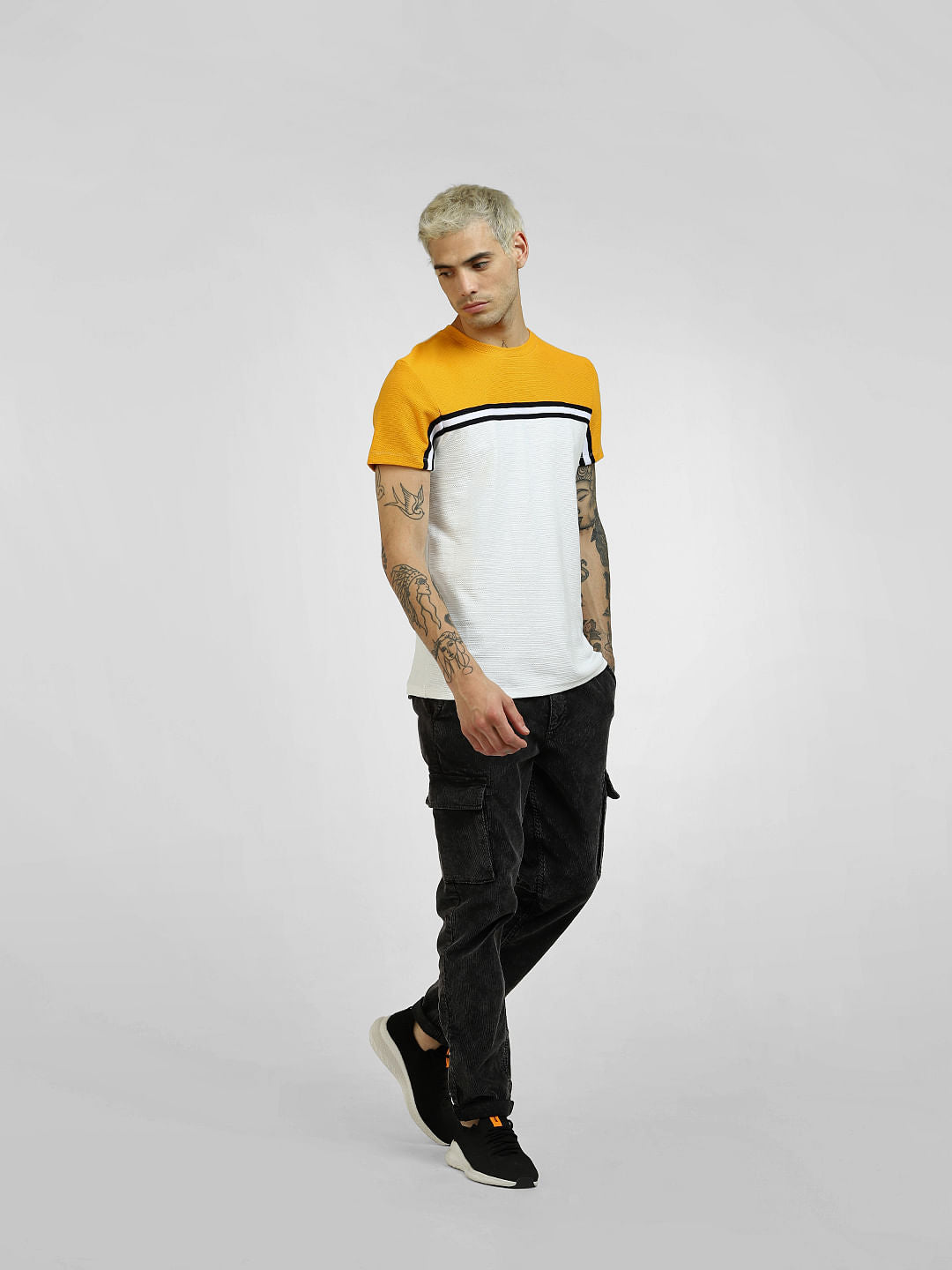 Colourblocked Knit T-shirt