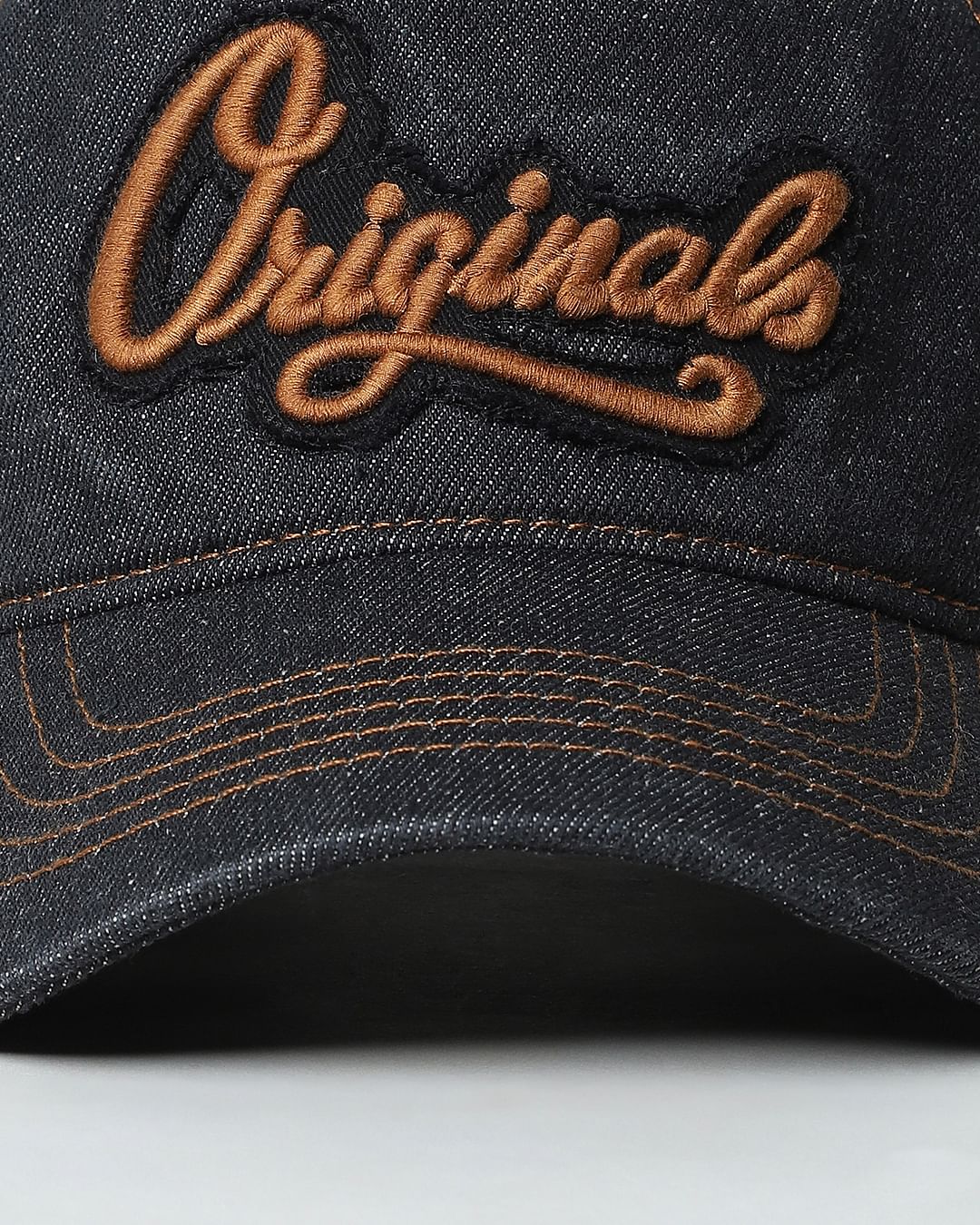 Navy Blue Denim Cap