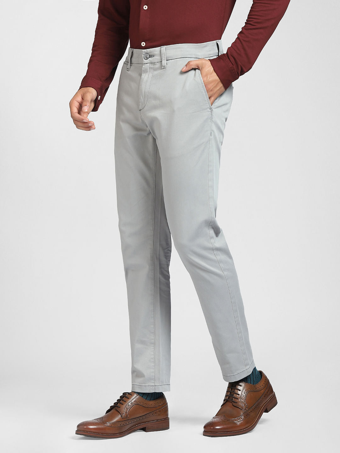 Grey Slim Fit Pants