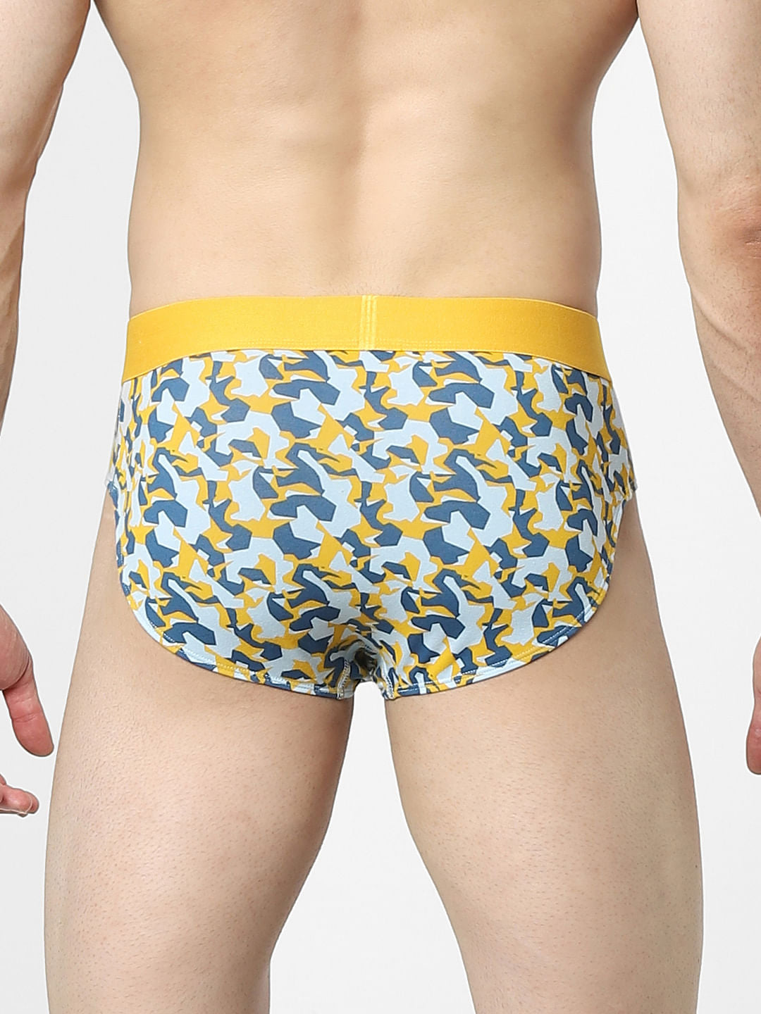 Blue Abstract Print Briefs