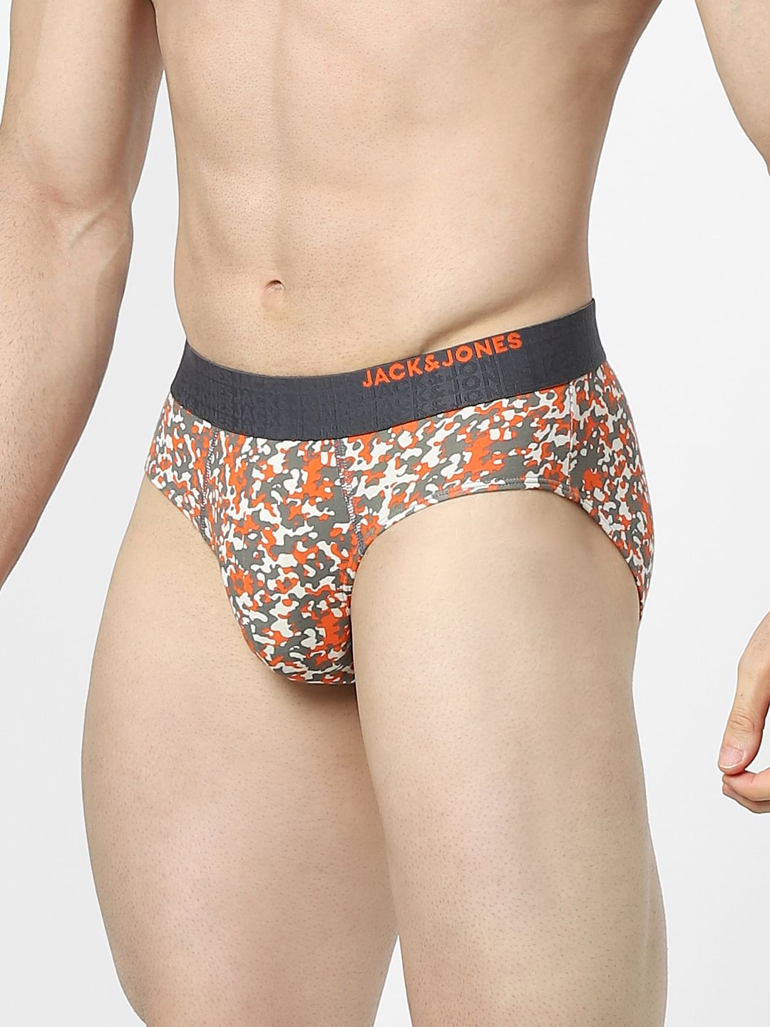 Grey Camo Print Briefs