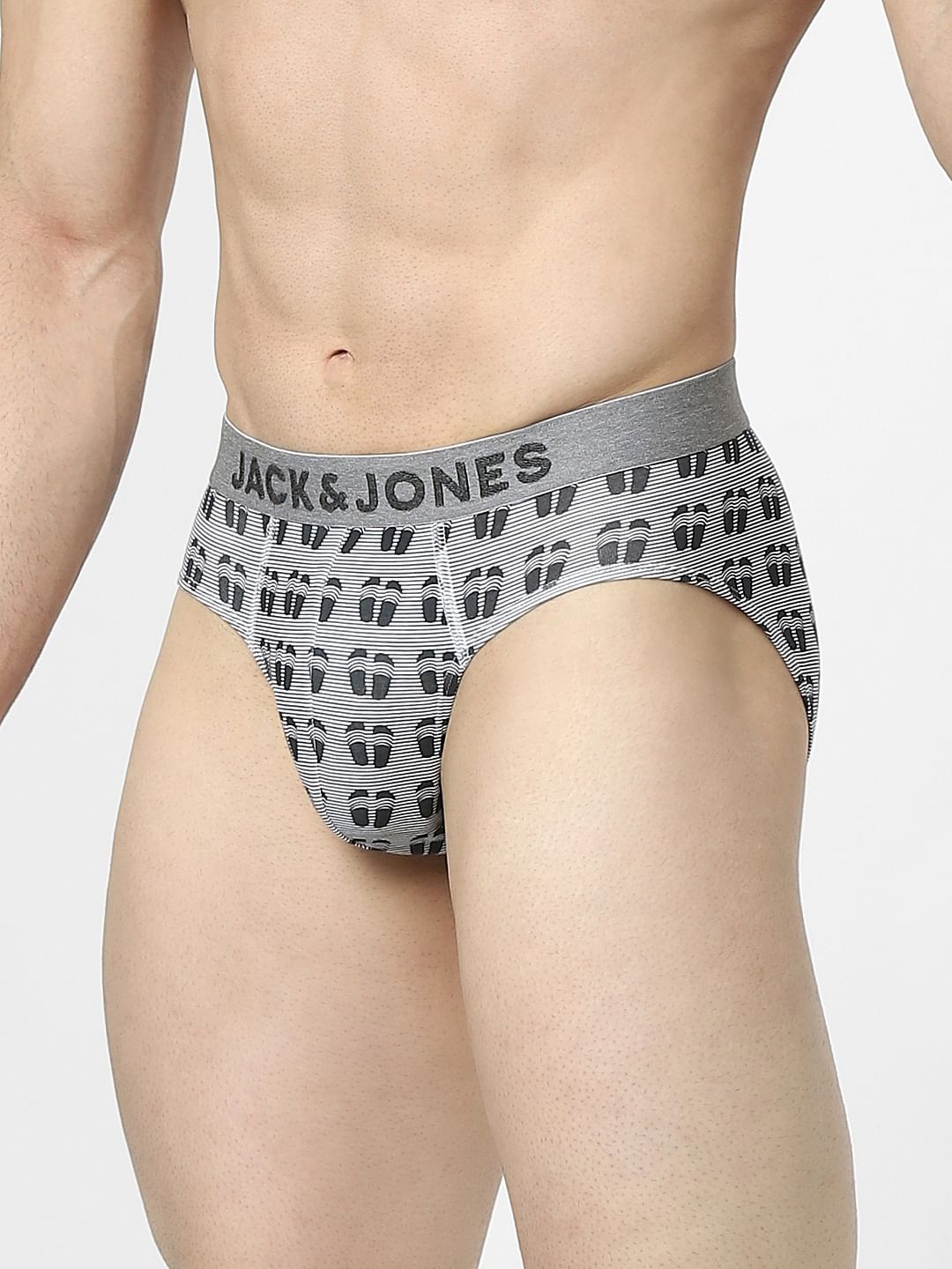 Grey Printed Briefs