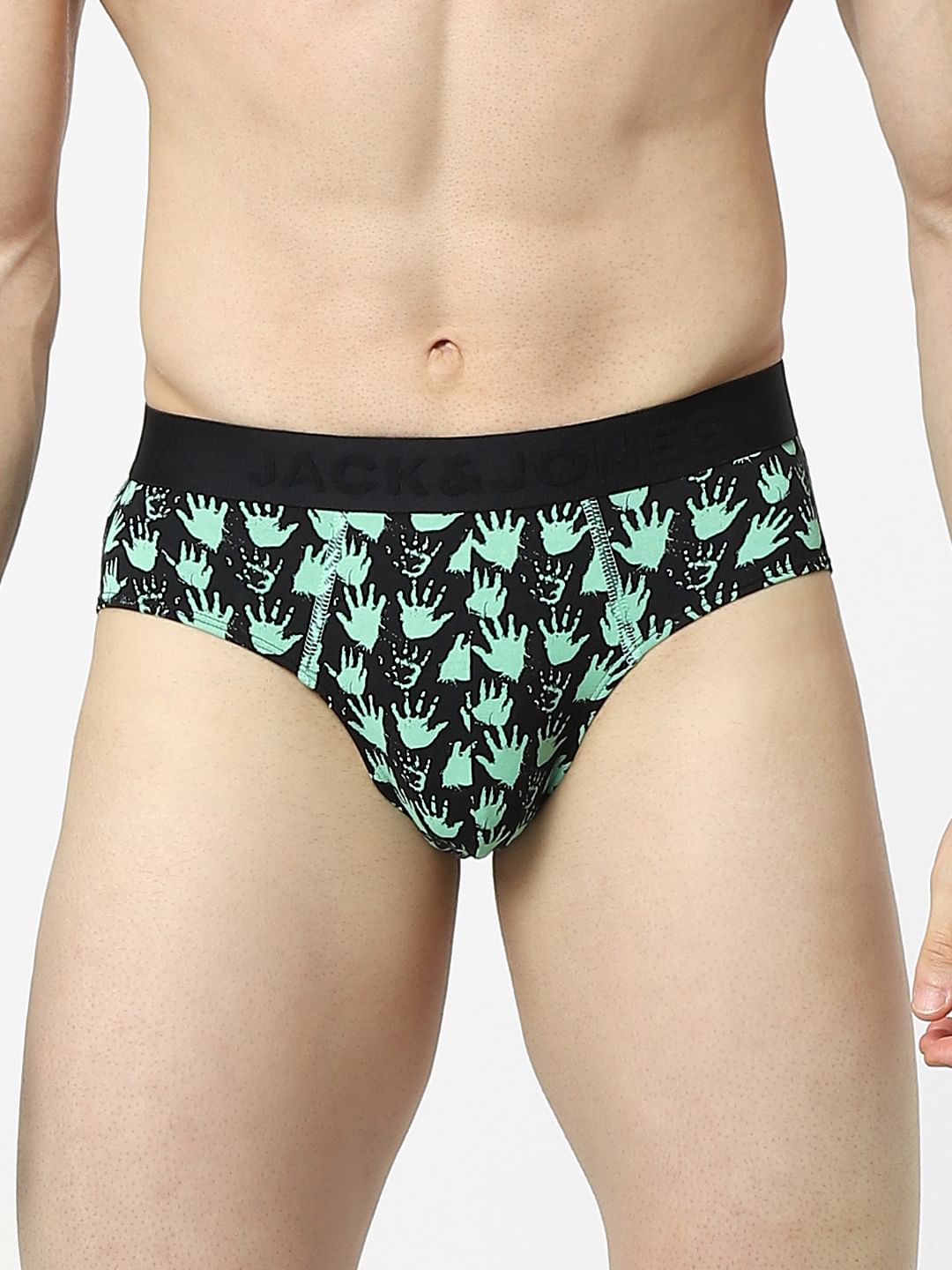 Black Printed Briefs