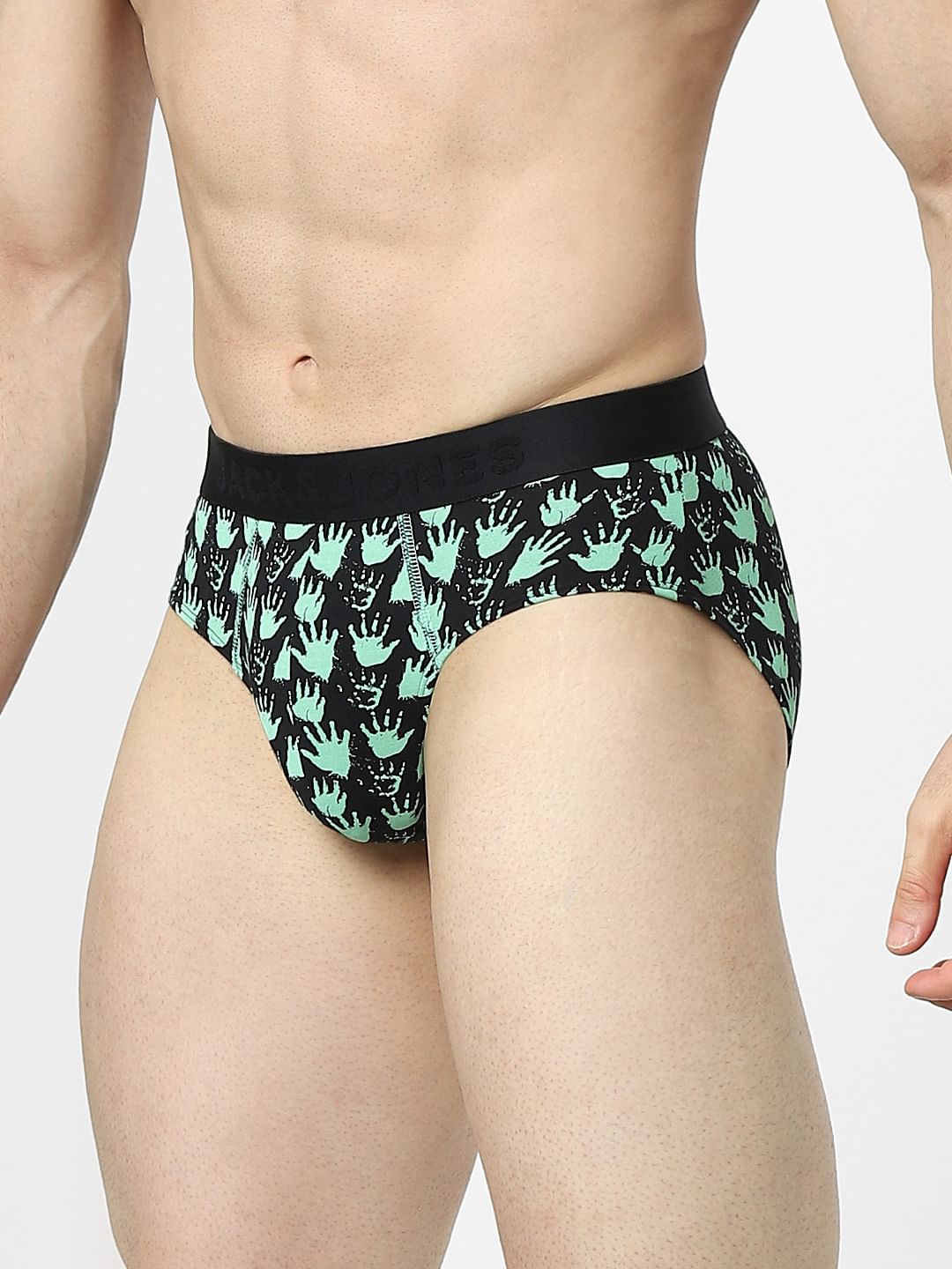 Black Printed Briefs