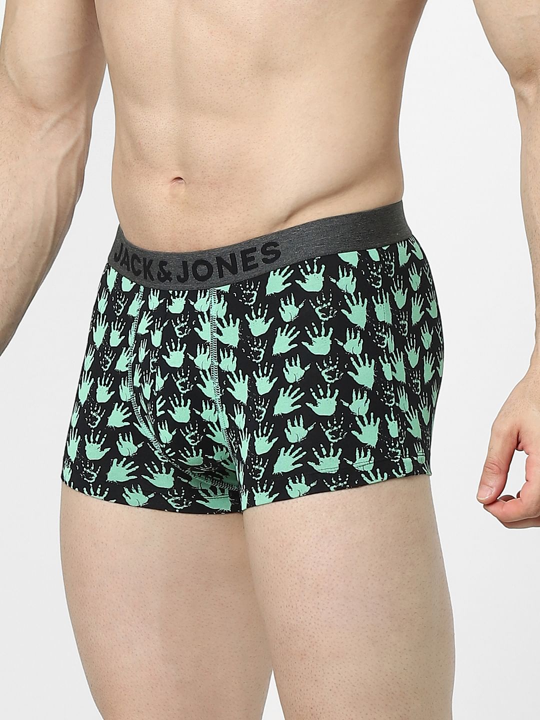 Black Printed Trunks