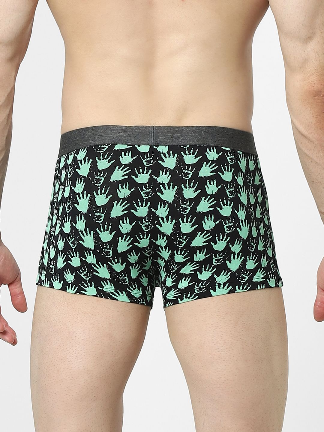 Black Printed Trunks
