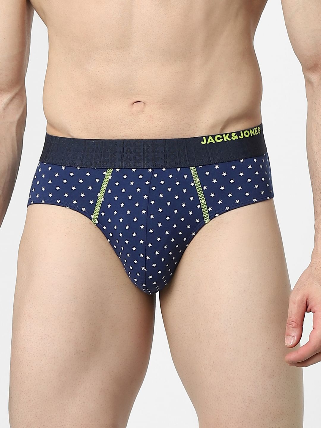 Navy Blue Star Print Trunks